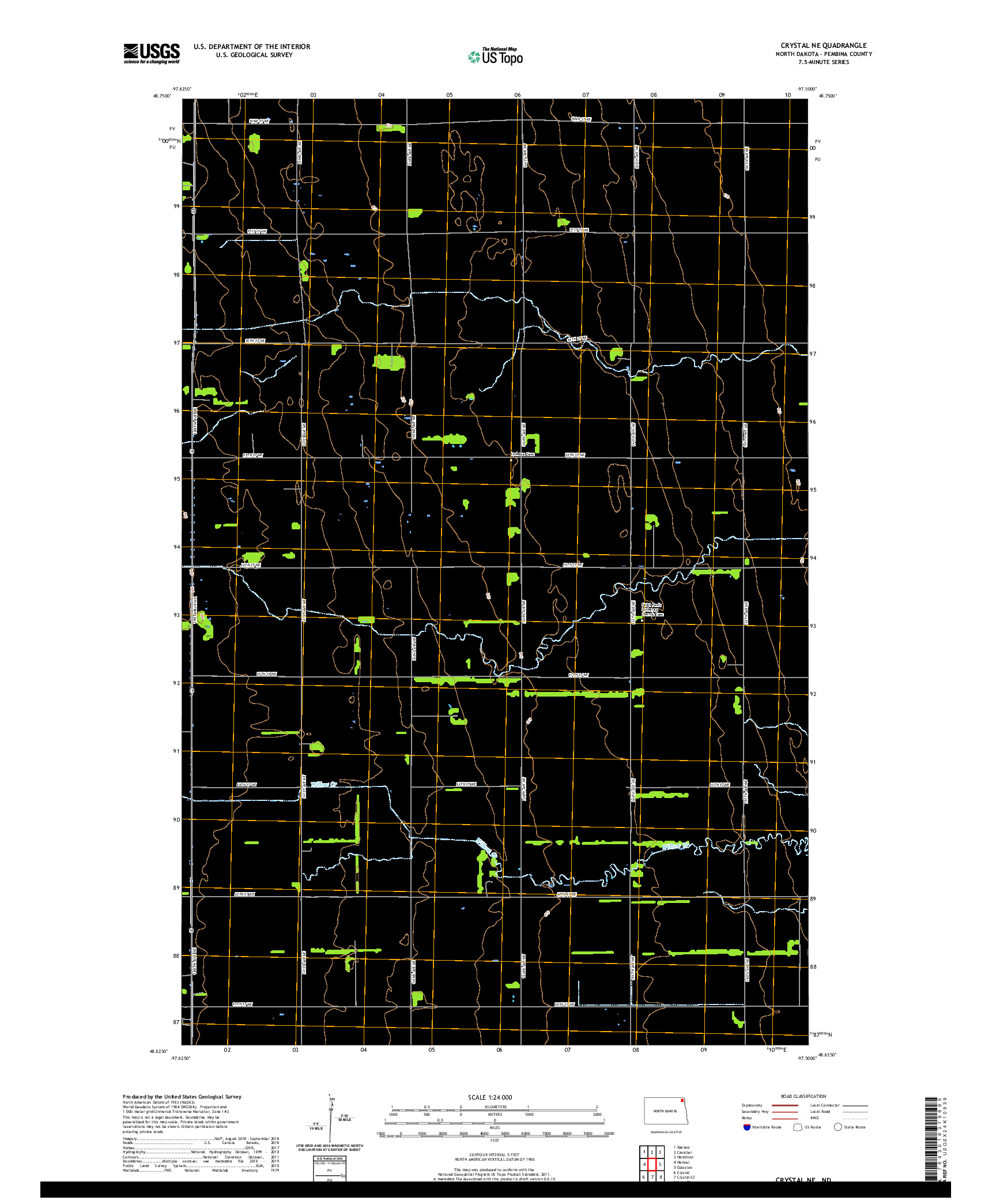 USGS US TOPO 7.5-MINUTE MAP FOR CRYSTAL NE, ND 2020