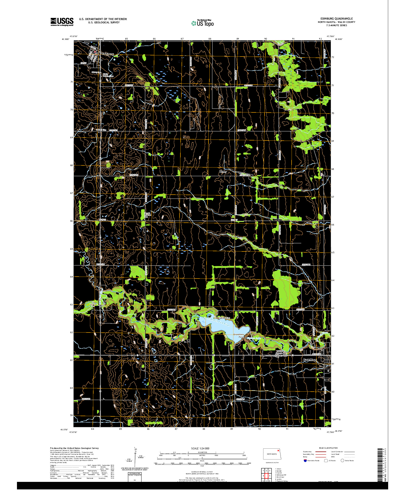 USGS US TOPO 7.5-MINUTE MAP FOR EDINBURG, ND 2020