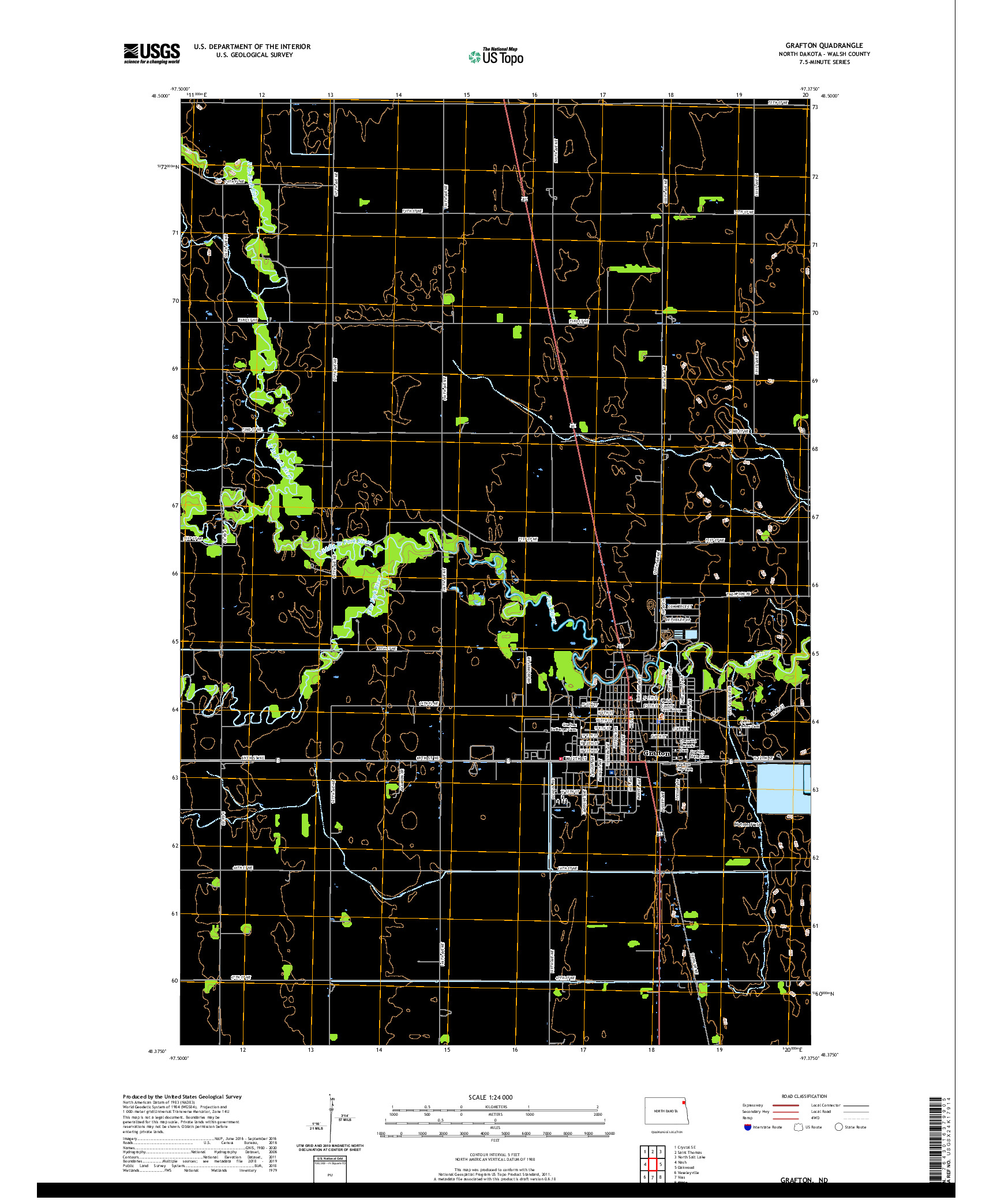 USGS US TOPO 7.5-MINUTE MAP FOR GRAFTON, ND 2020