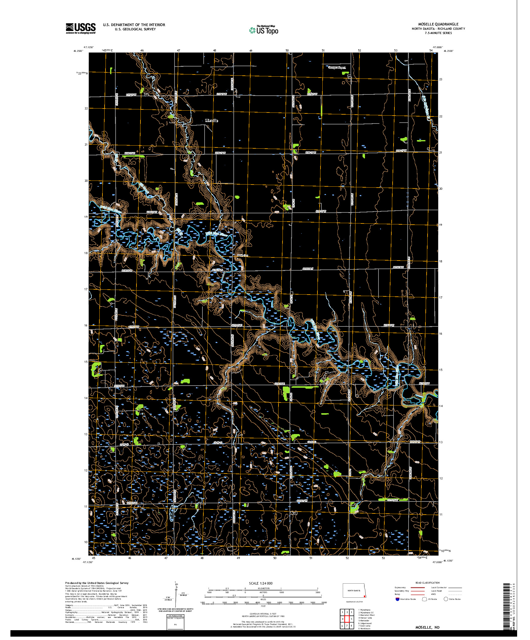USGS US TOPO 7.5-MINUTE MAP FOR MOSELLE, ND 2020