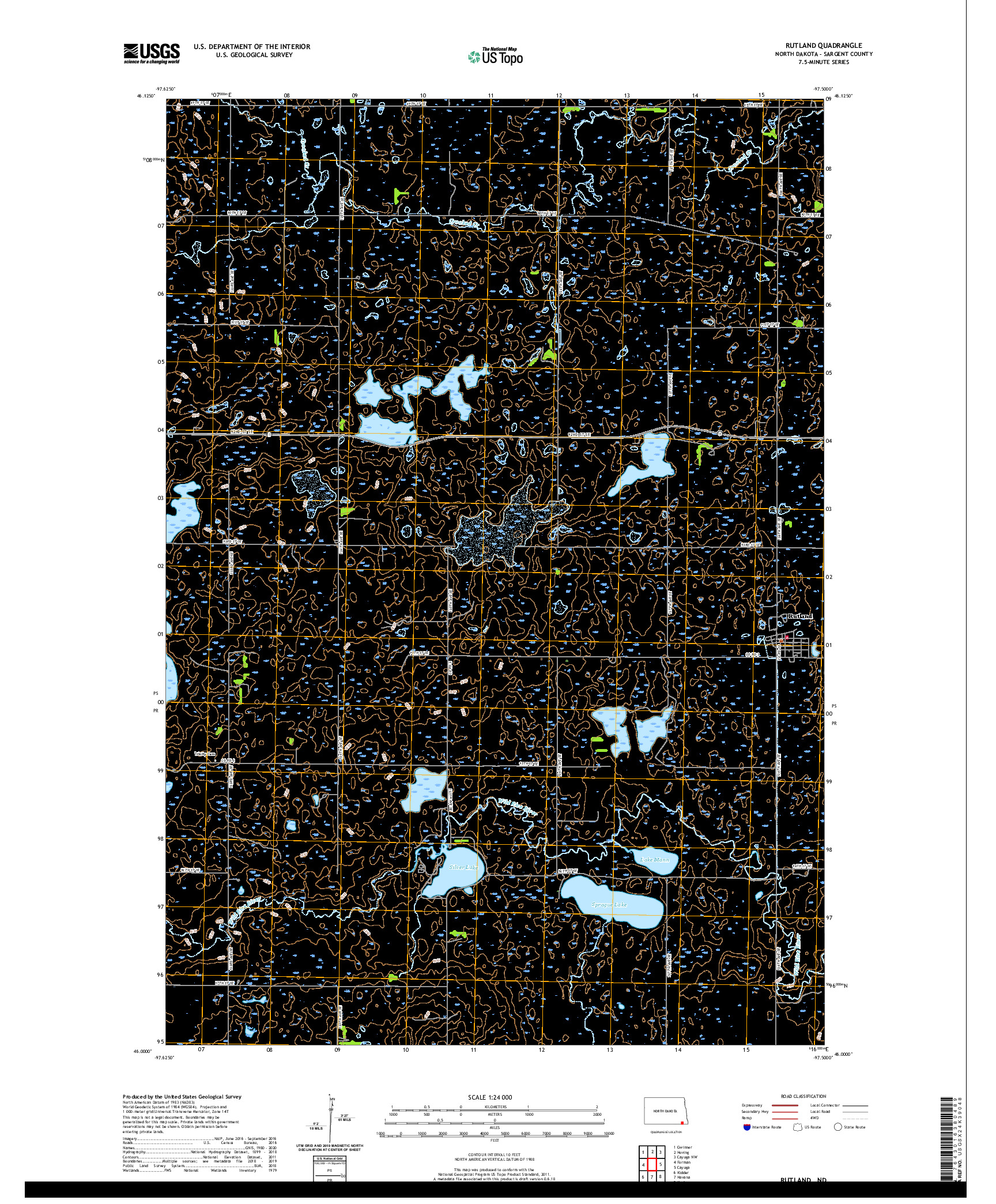 USGS US TOPO 7.5-MINUTE MAP FOR RUTLAND, ND 2020