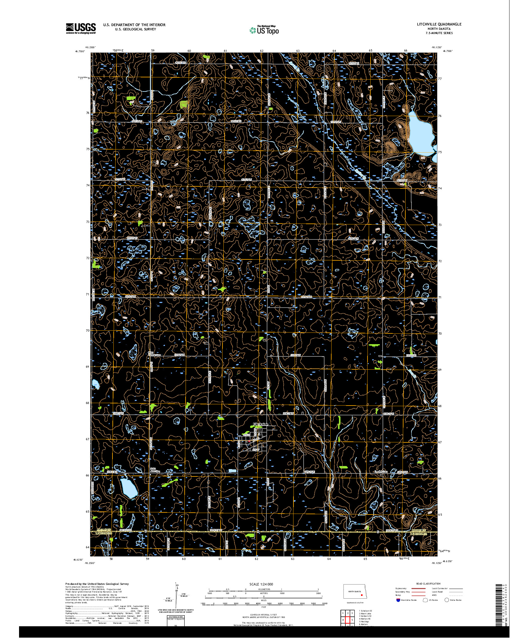 USGS US TOPO 7.5-MINUTE MAP FOR LITCHVILLE, ND 2020