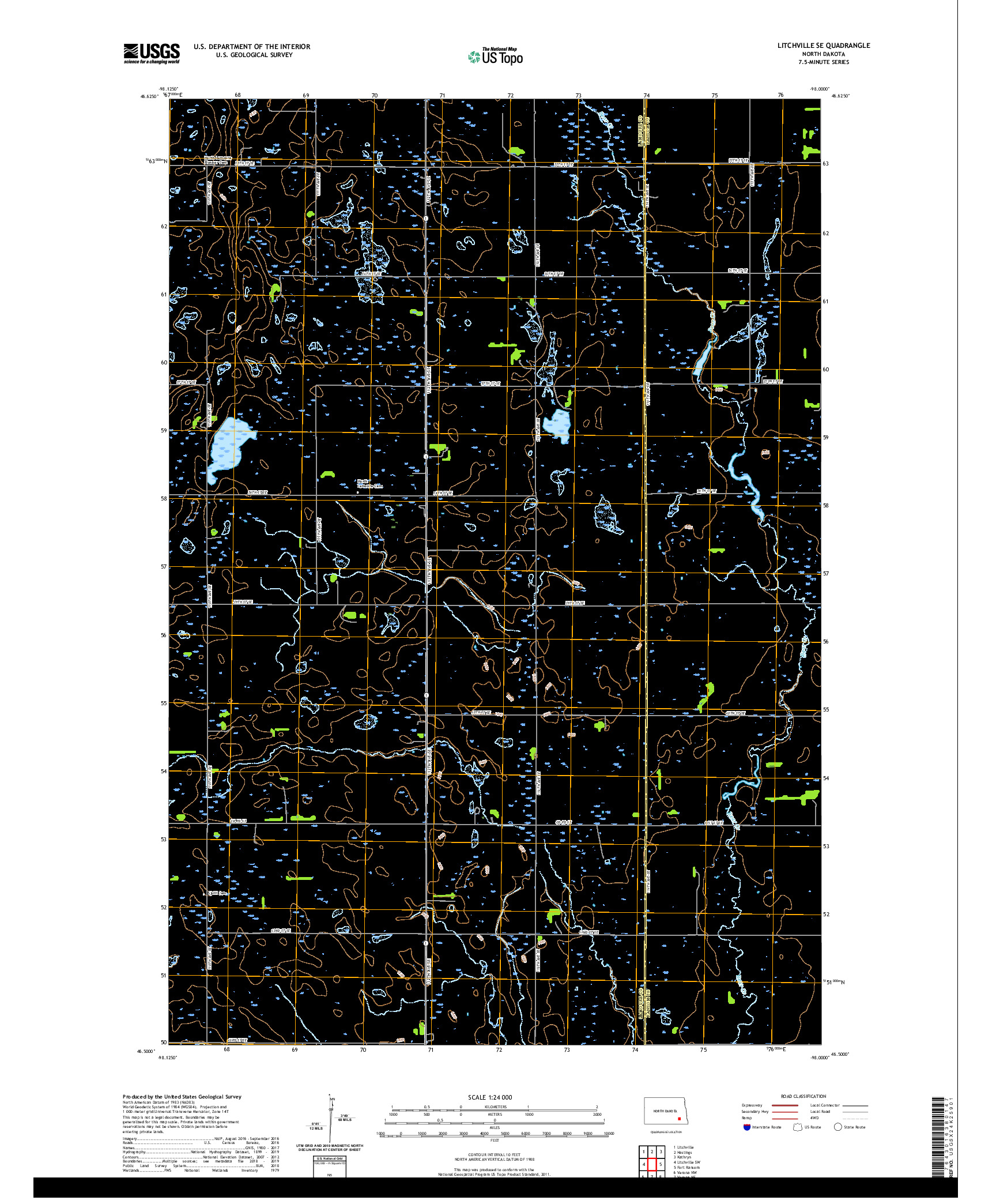USGS US TOPO 7.5-MINUTE MAP FOR LITCHVILLE SE, ND 2020
