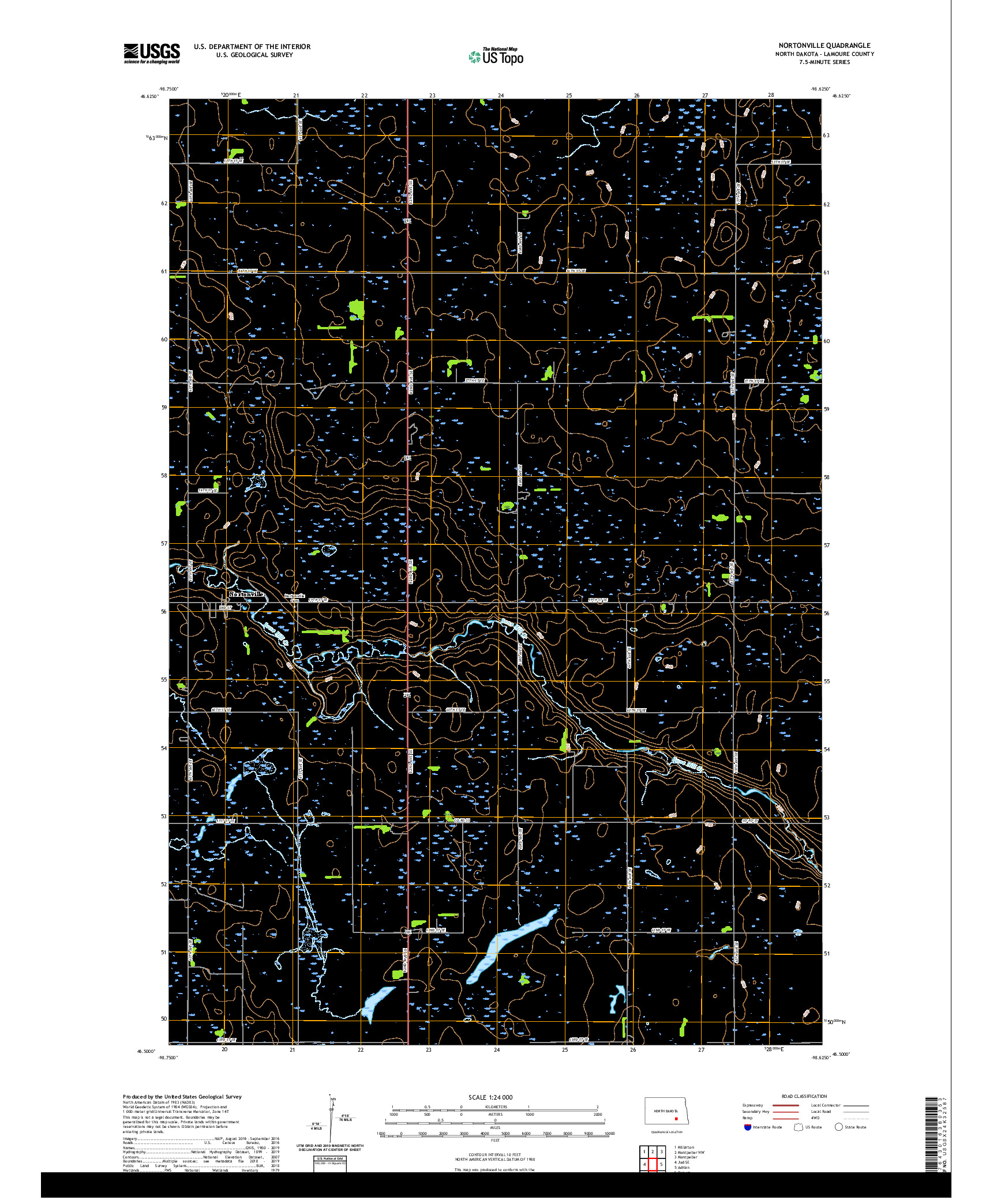 USGS US TOPO 7.5-MINUTE MAP FOR NORTONVILLE, ND 2020