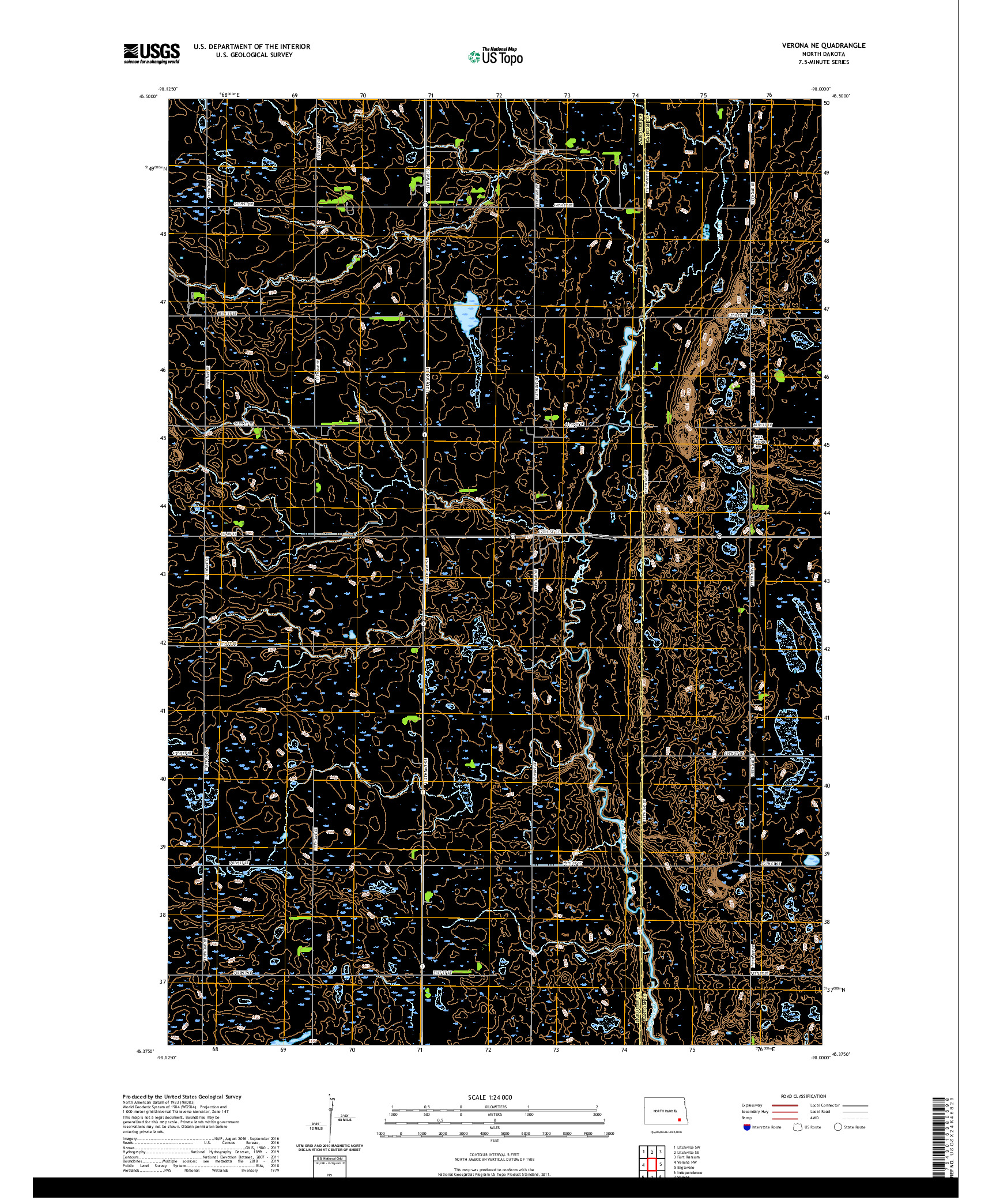 USGS US TOPO 7.5-MINUTE MAP FOR VERONA NE, ND 2020