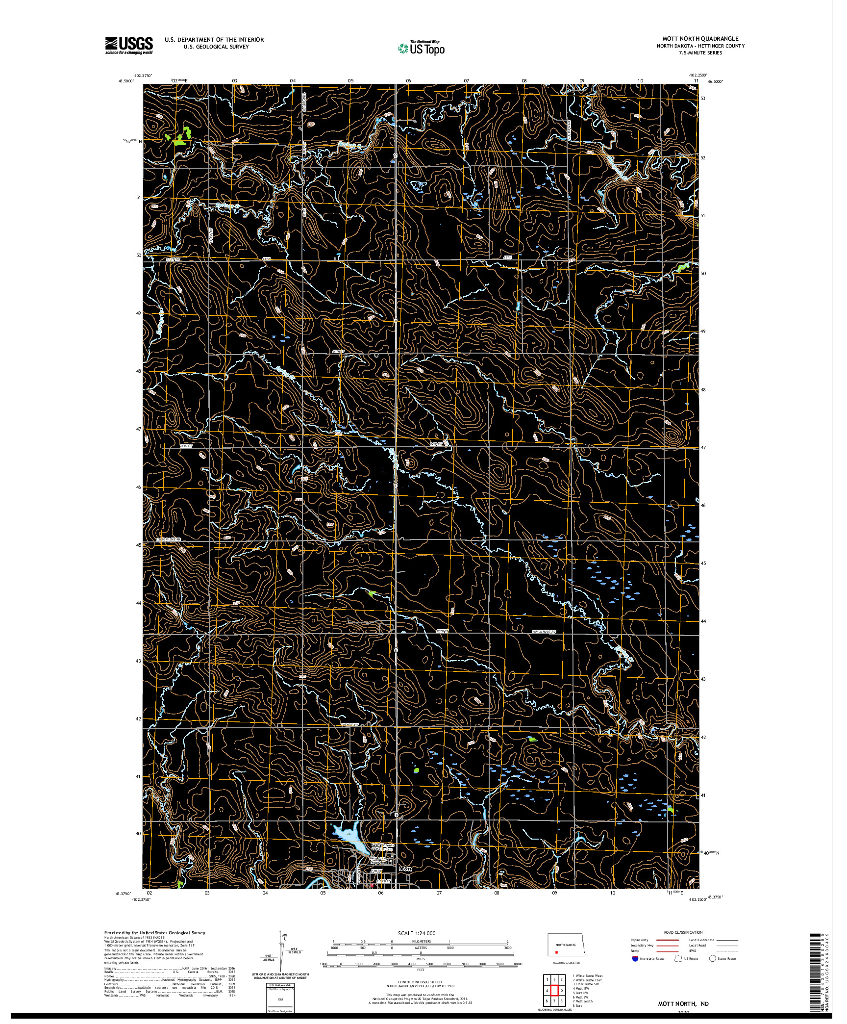 USGS US TOPO 7.5-MINUTE MAP FOR MOTT NORTH, ND 2020