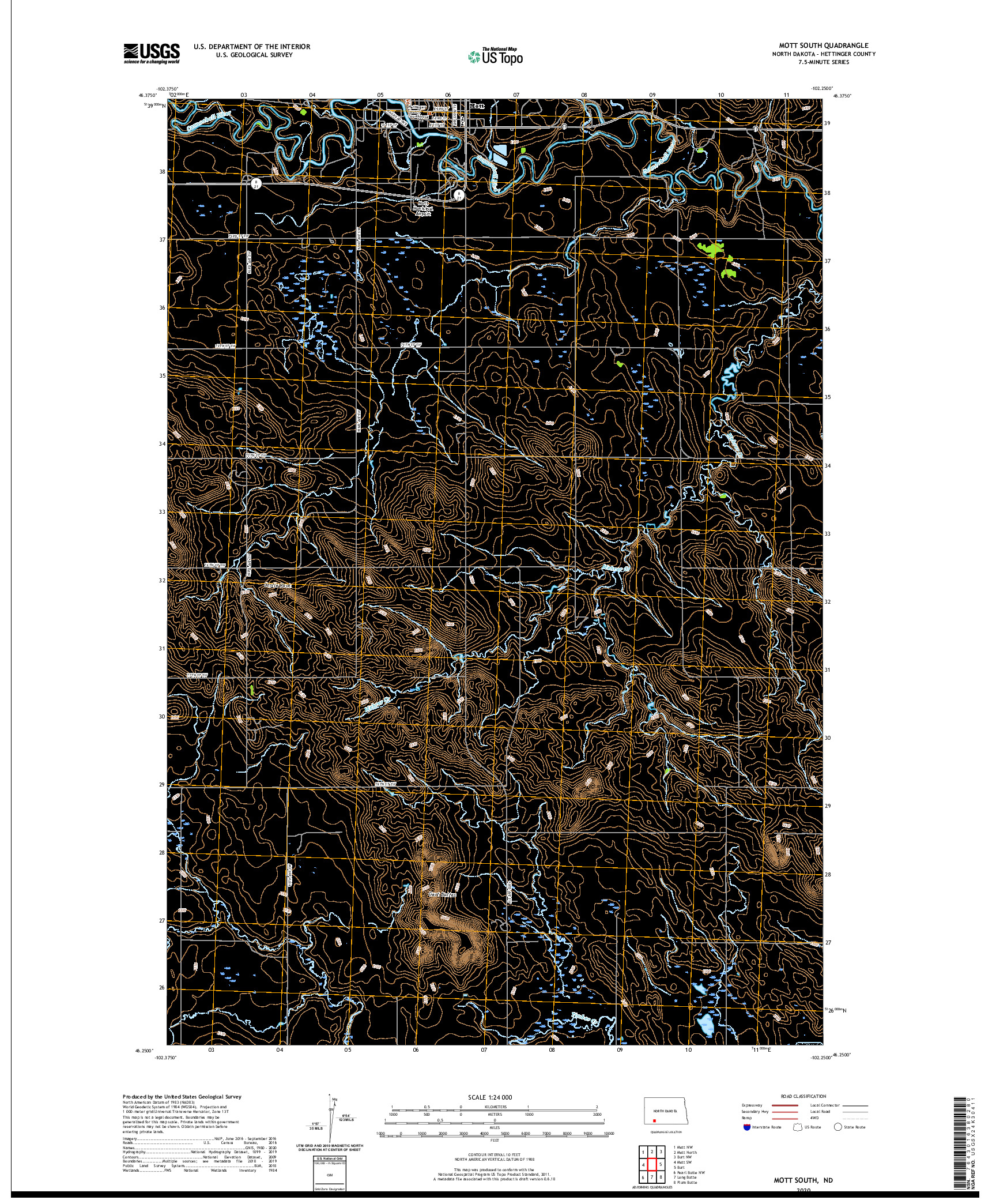 USGS US TOPO 7.5-MINUTE MAP FOR MOTT SOUTH, ND 2020