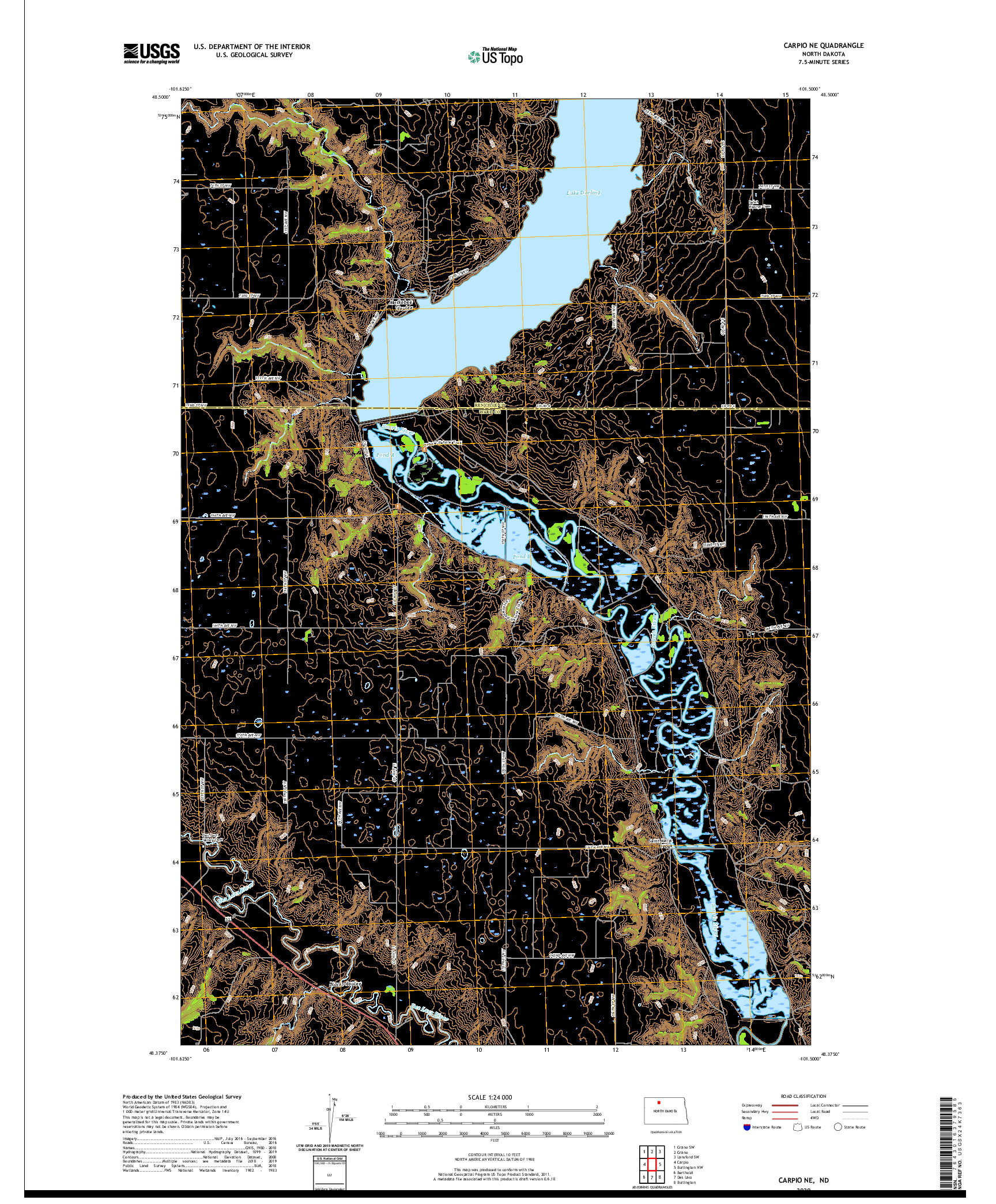USGS US TOPO 7.5-MINUTE MAP FOR CARPIO NE, ND 2020