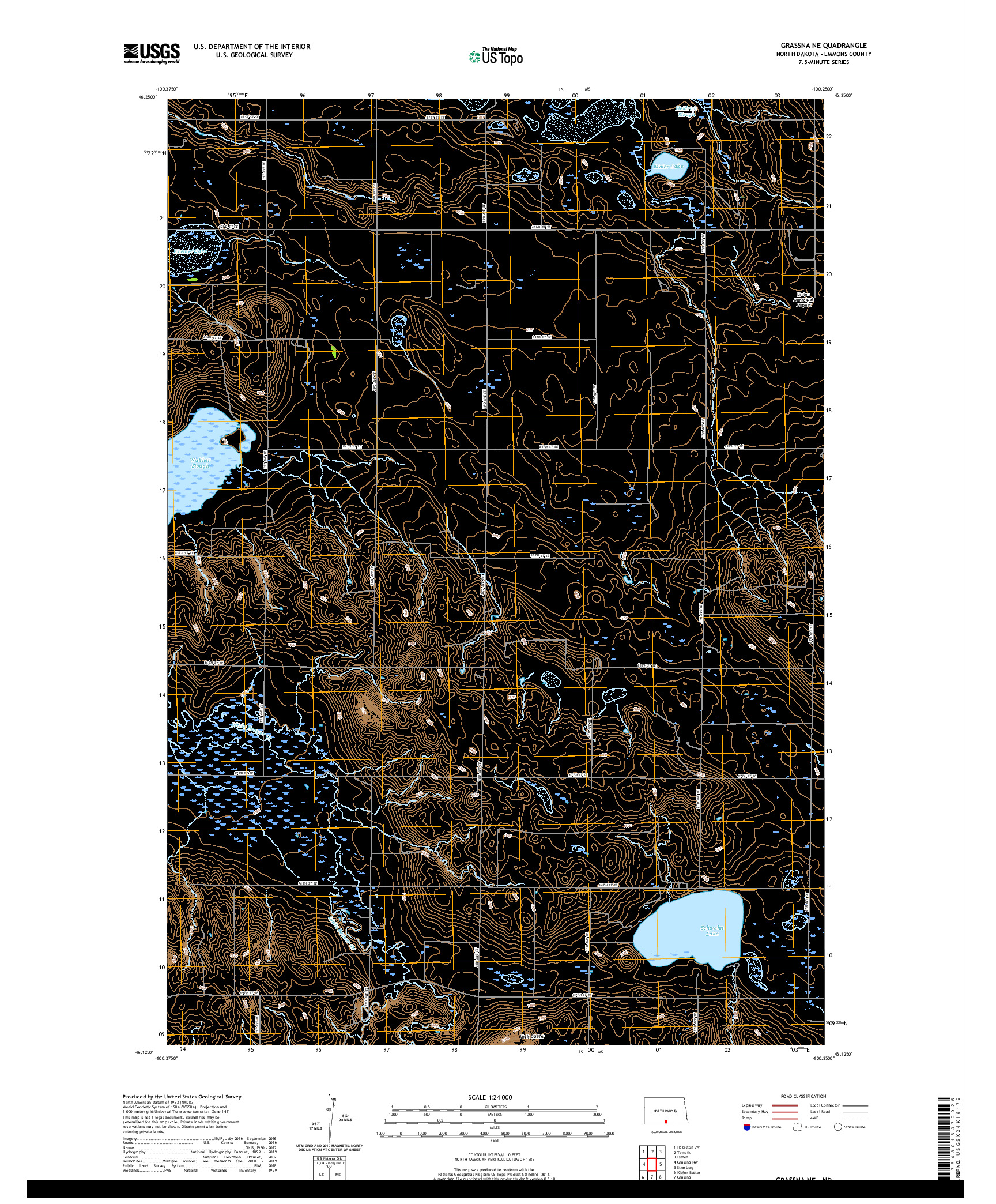 USGS US TOPO 7.5-MINUTE MAP FOR GRASSNA NE, ND 2020
