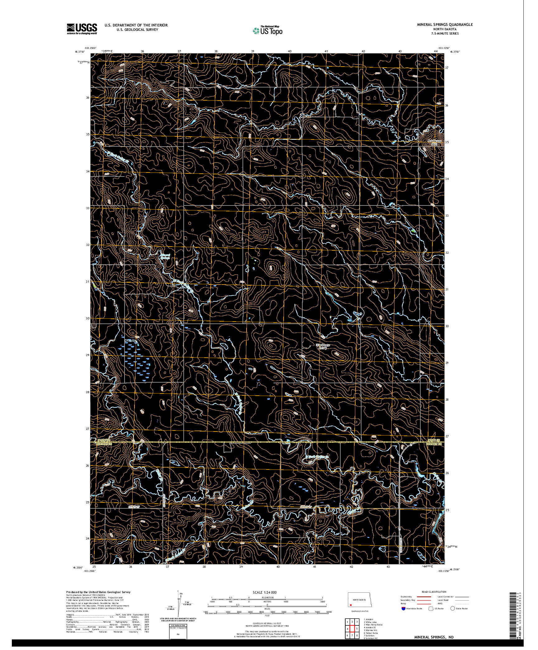 USGS US TOPO 7.5-MINUTE MAP FOR MINERAL SPRINGS, ND 2020