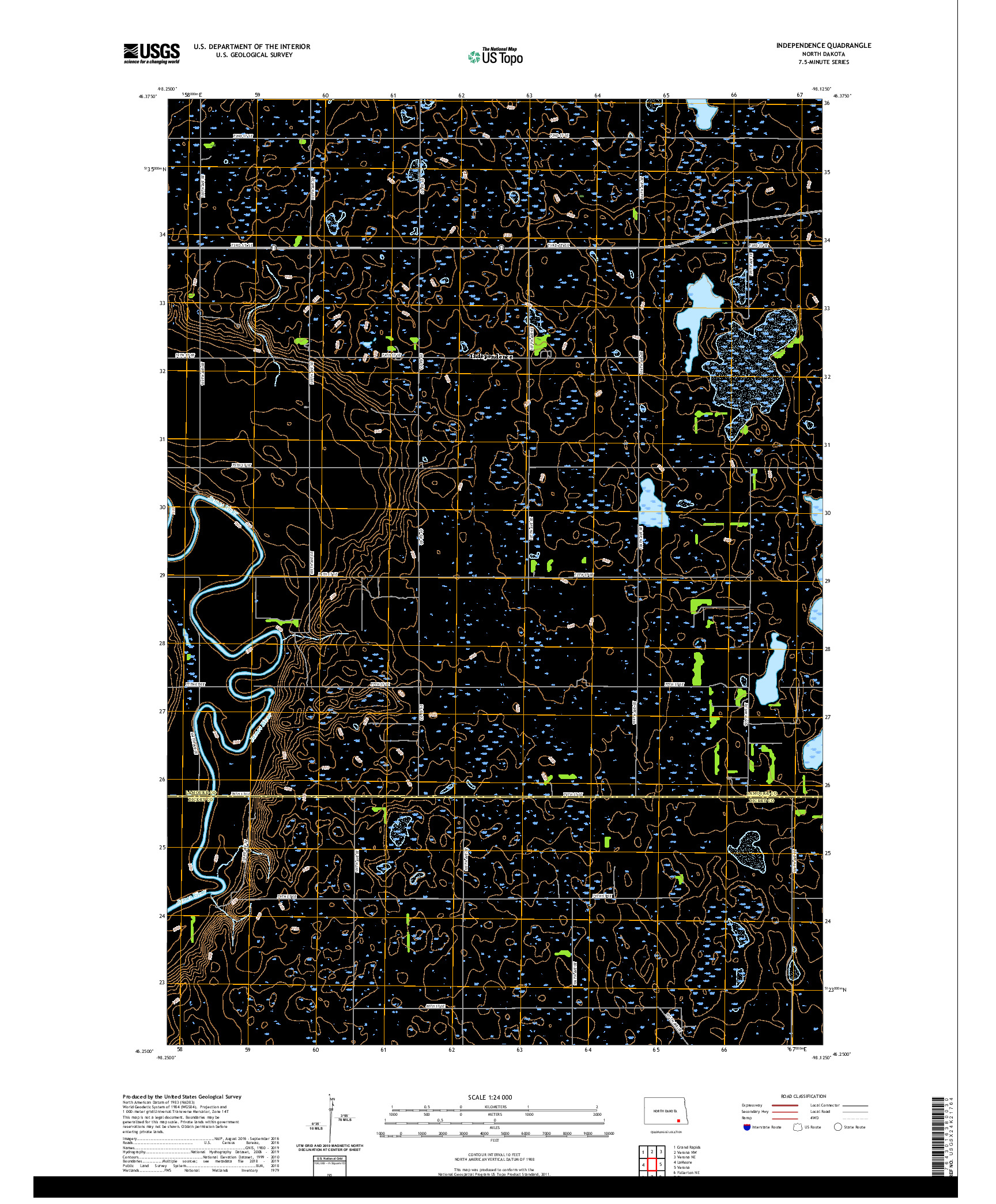 USGS US TOPO 7.5-MINUTE MAP FOR INDEPENDENCE, ND 2020