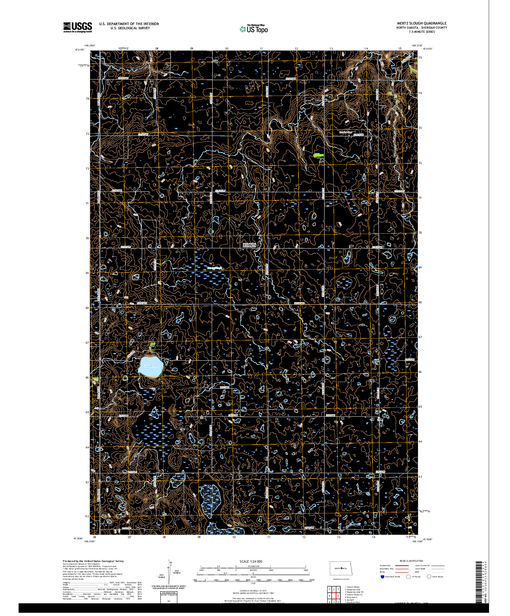 USGS US TOPO 7.5-MINUTE MAP FOR MERTZ SLOUGH, ND 2020