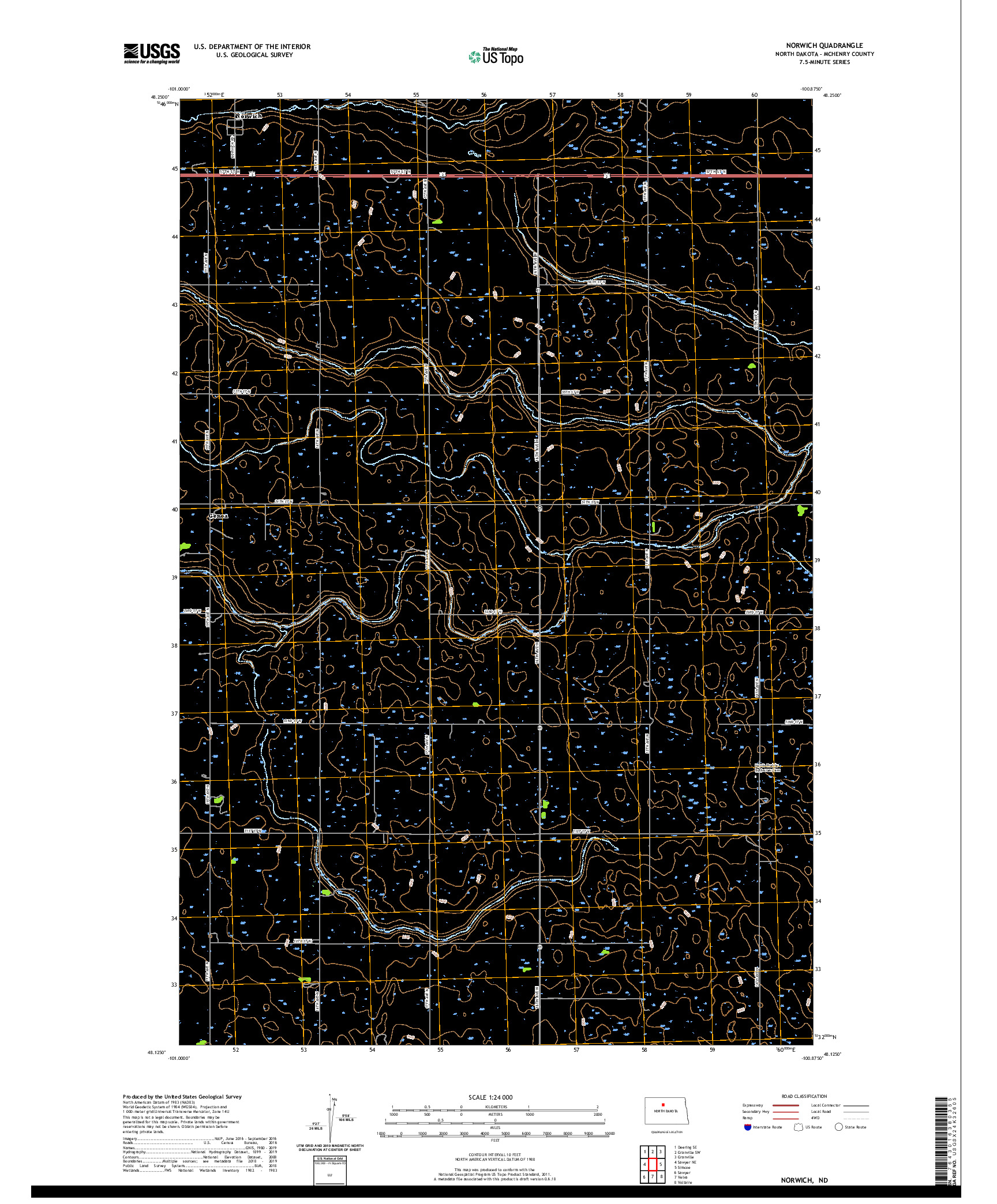USGS US TOPO 7.5-MINUTE MAP FOR NORWICH, ND 2020