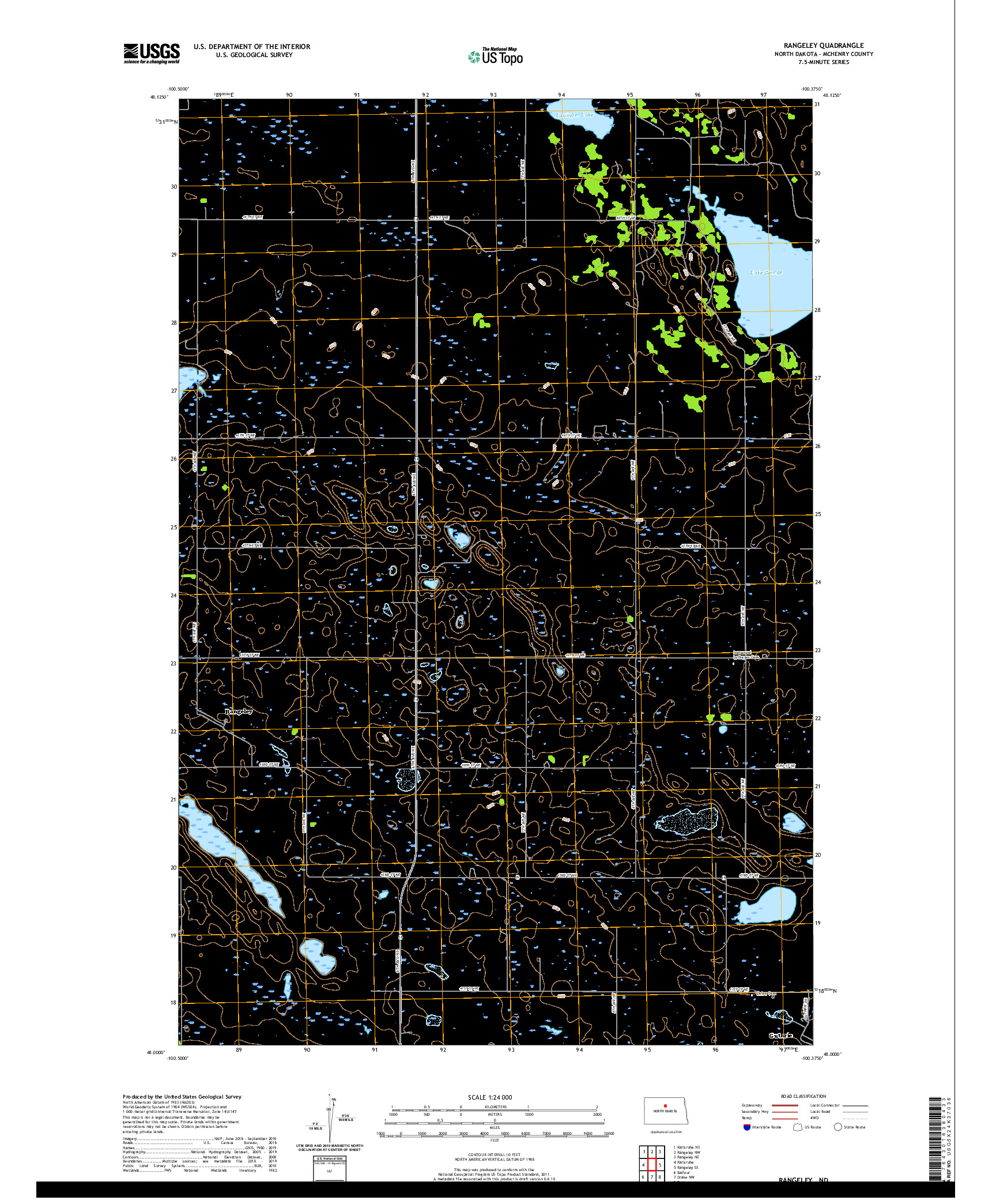 USGS US TOPO 7.5-MINUTE MAP FOR RANGELEY, ND 2020