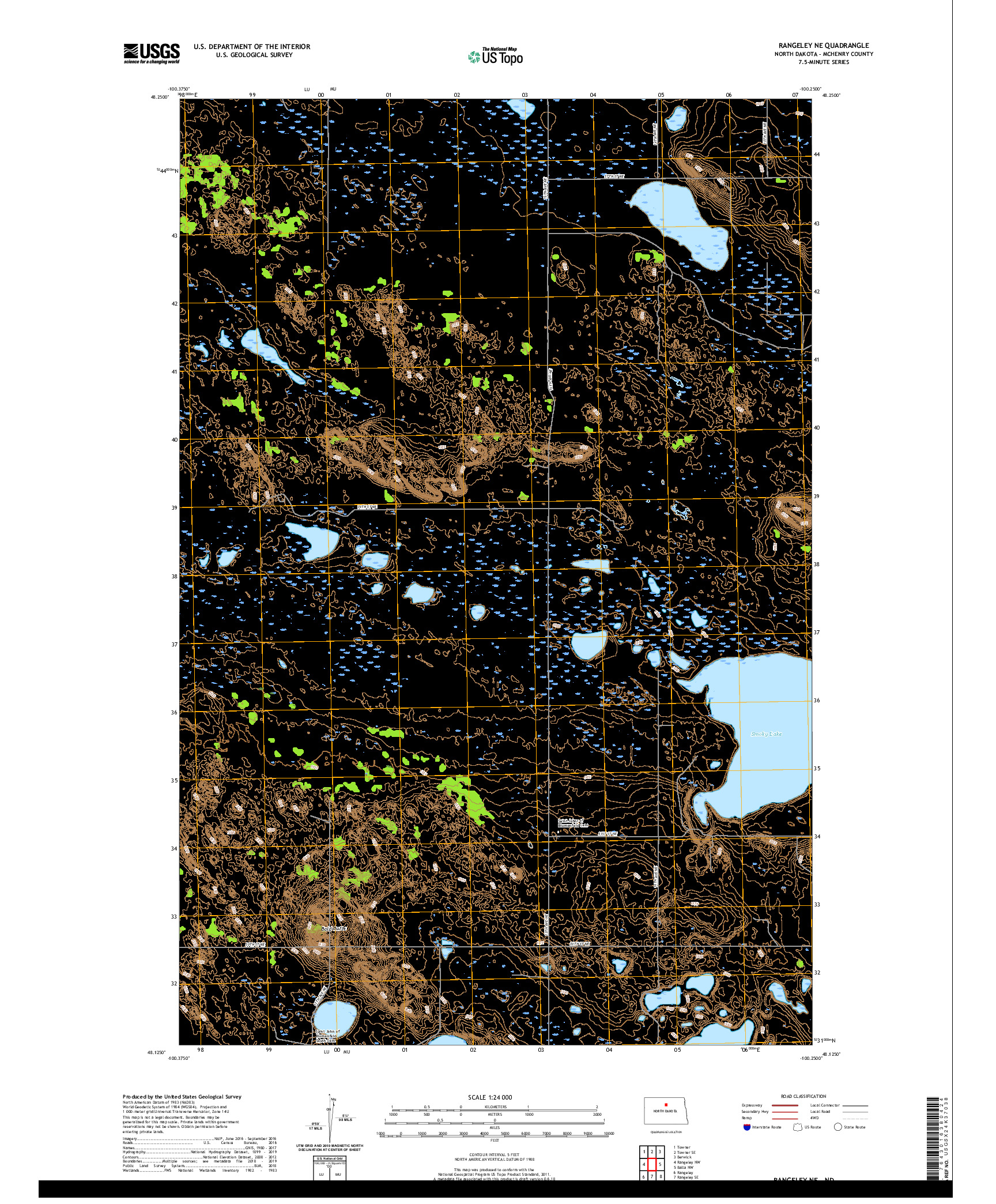 USGS US TOPO 7.5-MINUTE MAP FOR RANGELEY NE, ND 2020