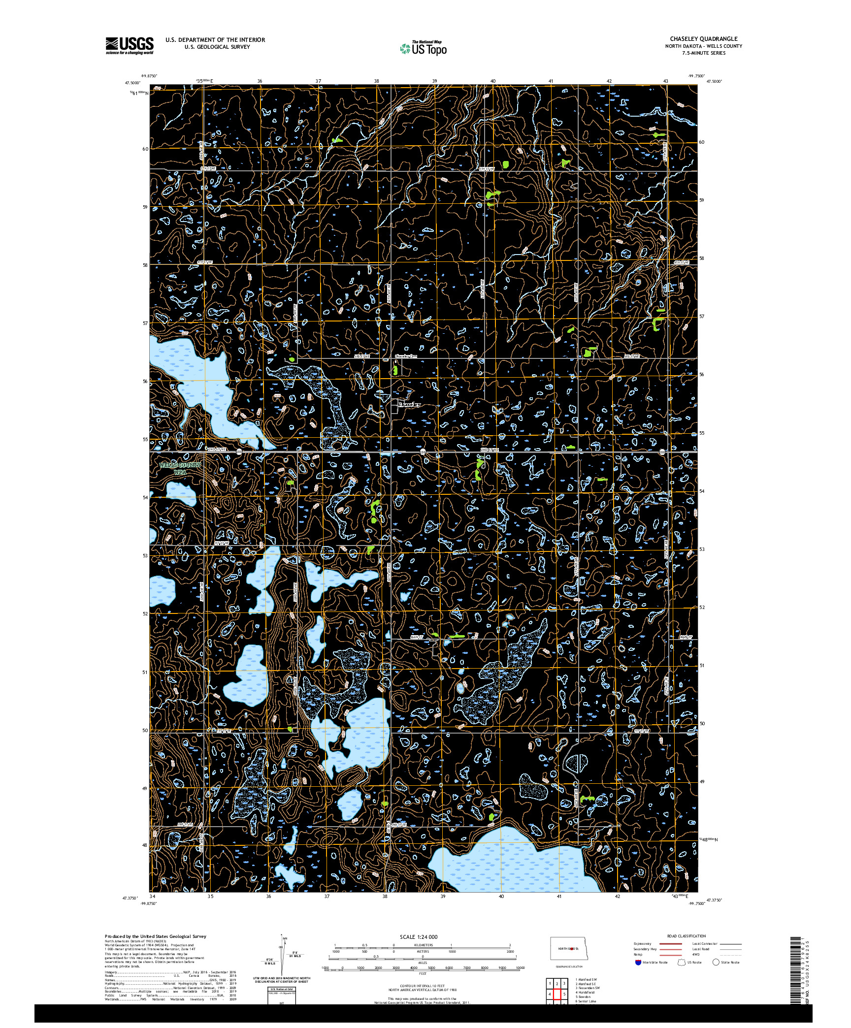 USGS US TOPO 7.5-MINUTE MAP FOR CHASELEY, ND 2020