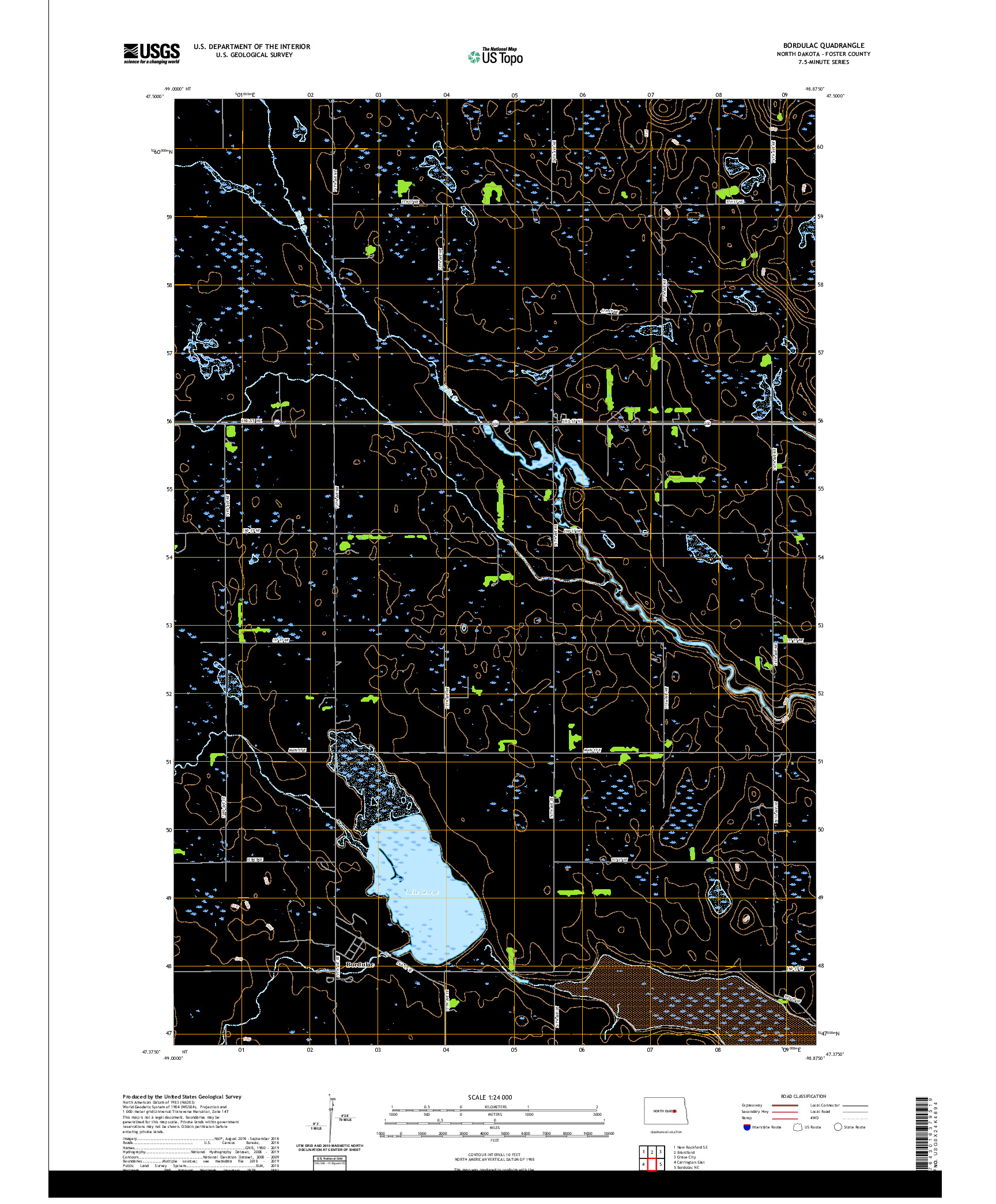USGS US TOPO 7.5-MINUTE MAP FOR BORDULAC, ND 2020