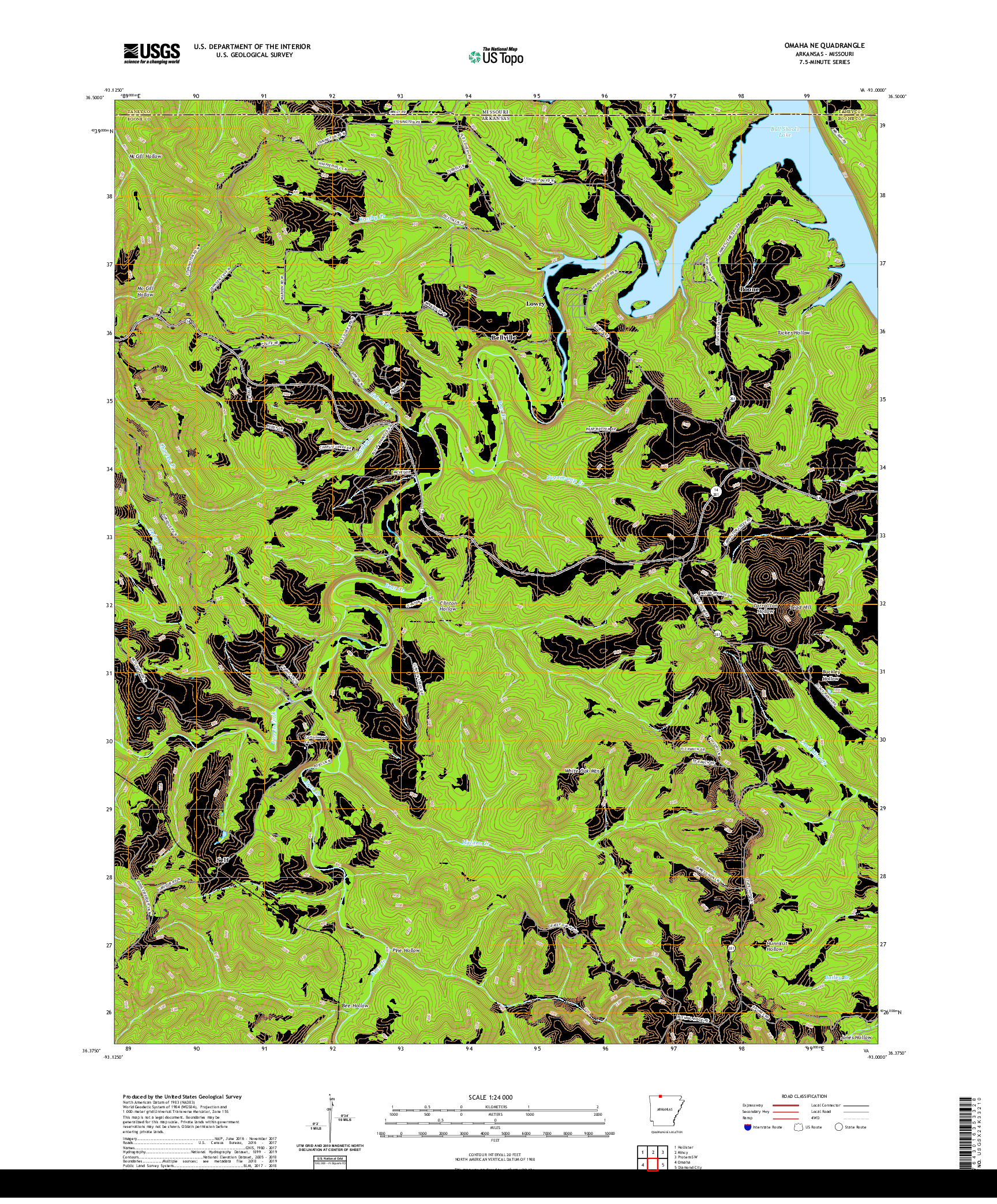 USGS US TOPO 7.5-MINUTE MAP FOR OMAHA NE, AR,MO 2020
