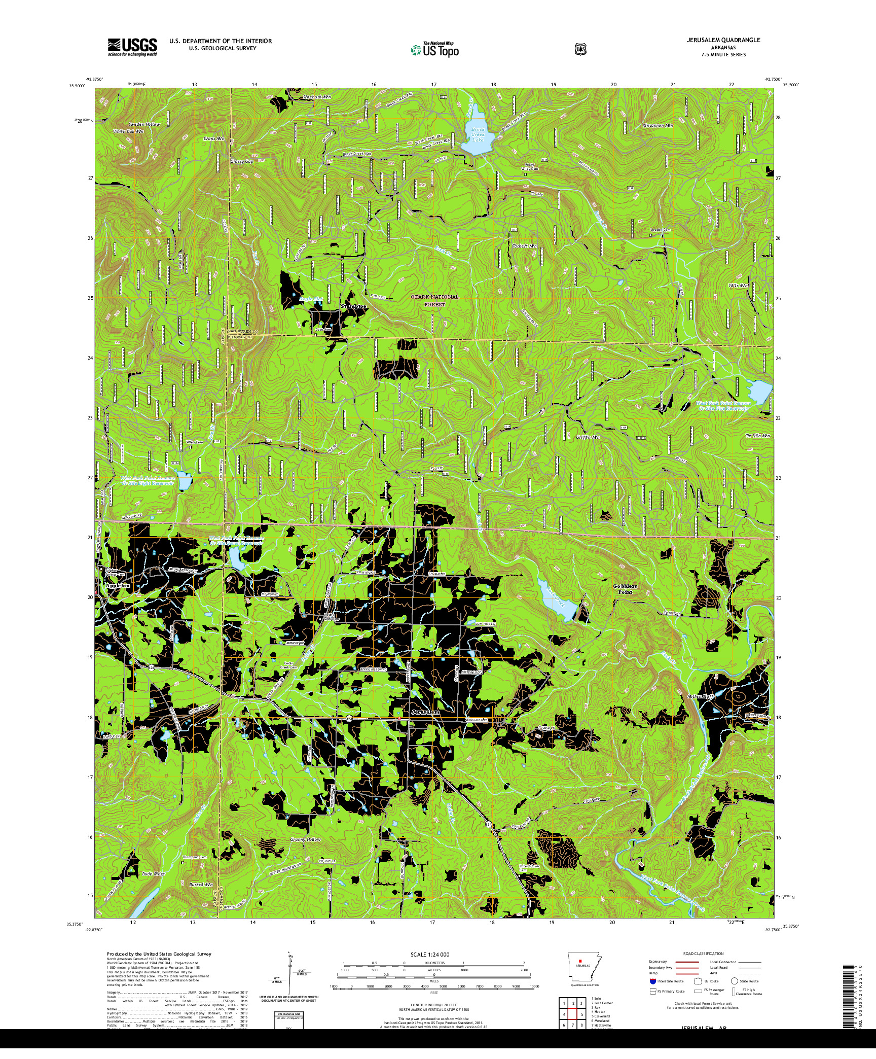 USGS US TOPO 7.5-MINUTE MAP FOR JERUSALEM, AR 2020