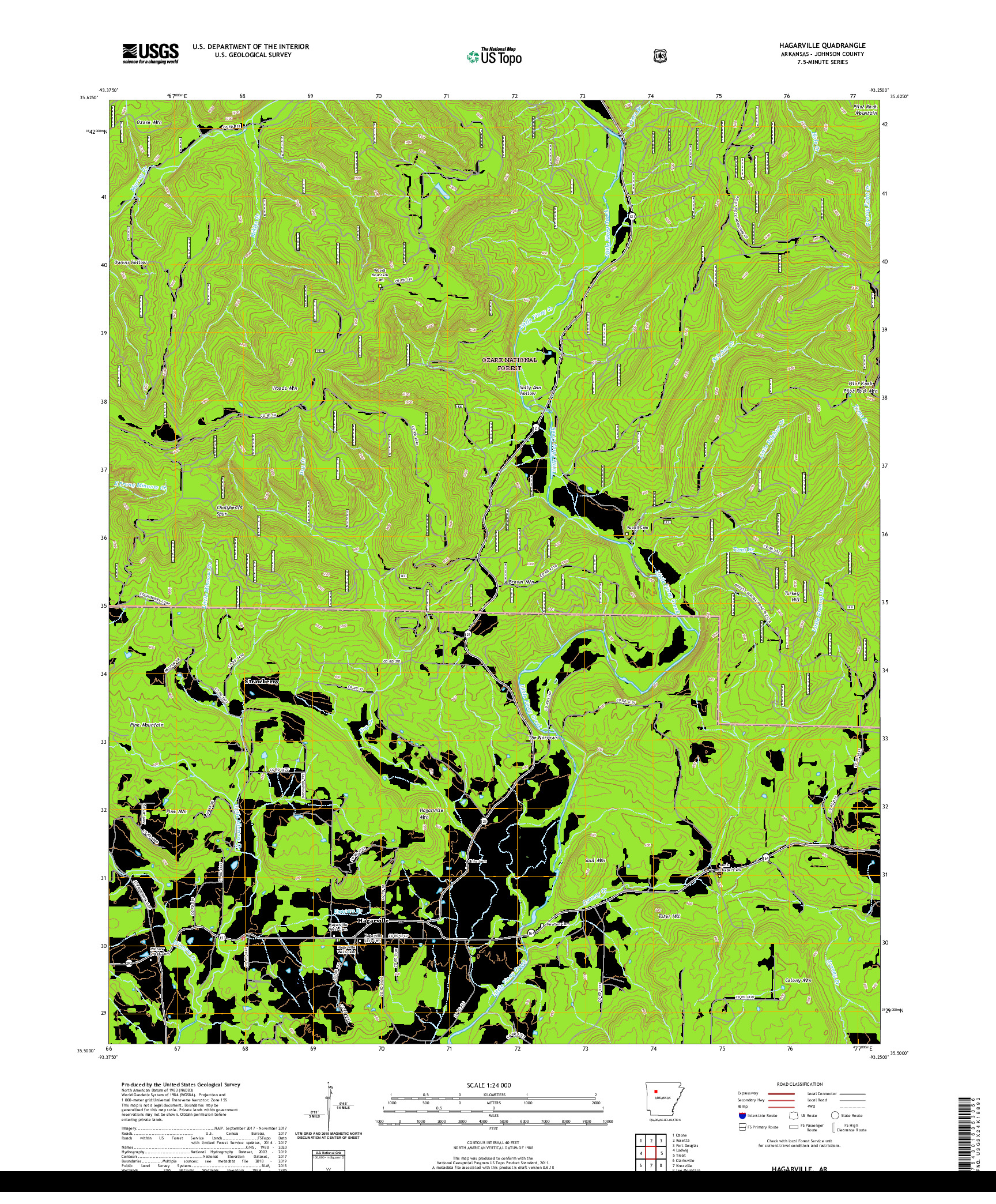 USGS US TOPO 7.5-MINUTE MAP FOR HAGARVILLE, AR 2020
