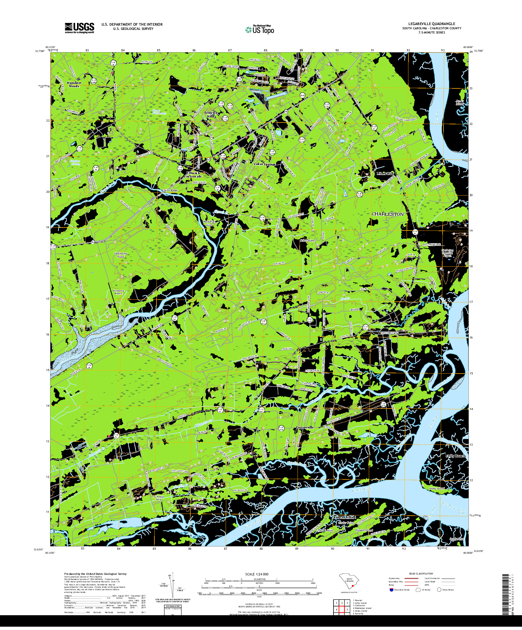 USGS US TOPO 7.5-MINUTE MAP FOR LEGAREVILLE, SC 2020