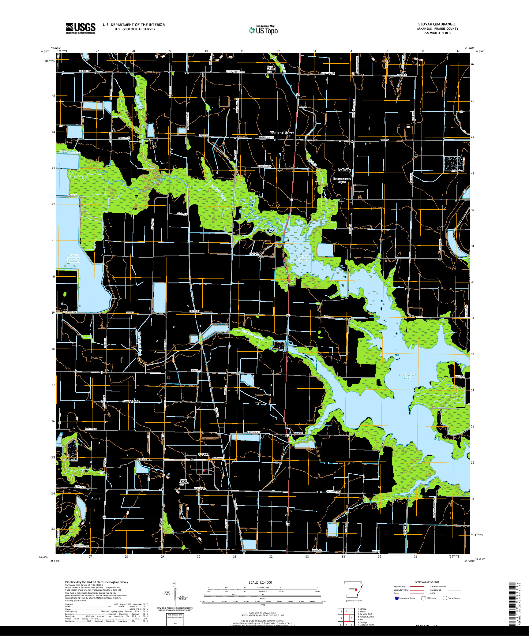 USGS US TOPO 7.5-MINUTE MAP FOR SLOVAK, AR 2020