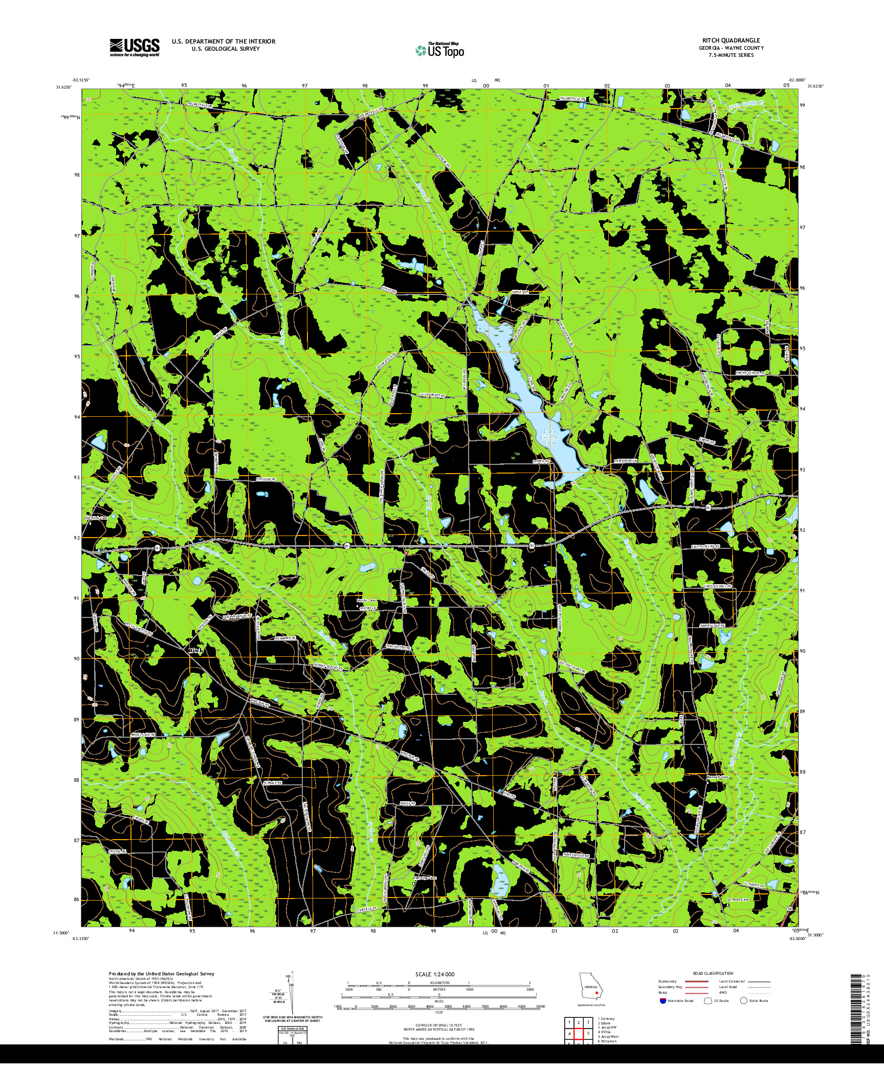 USGS US TOPO 7.5-MINUTE MAP FOR RITCH, GA 2020