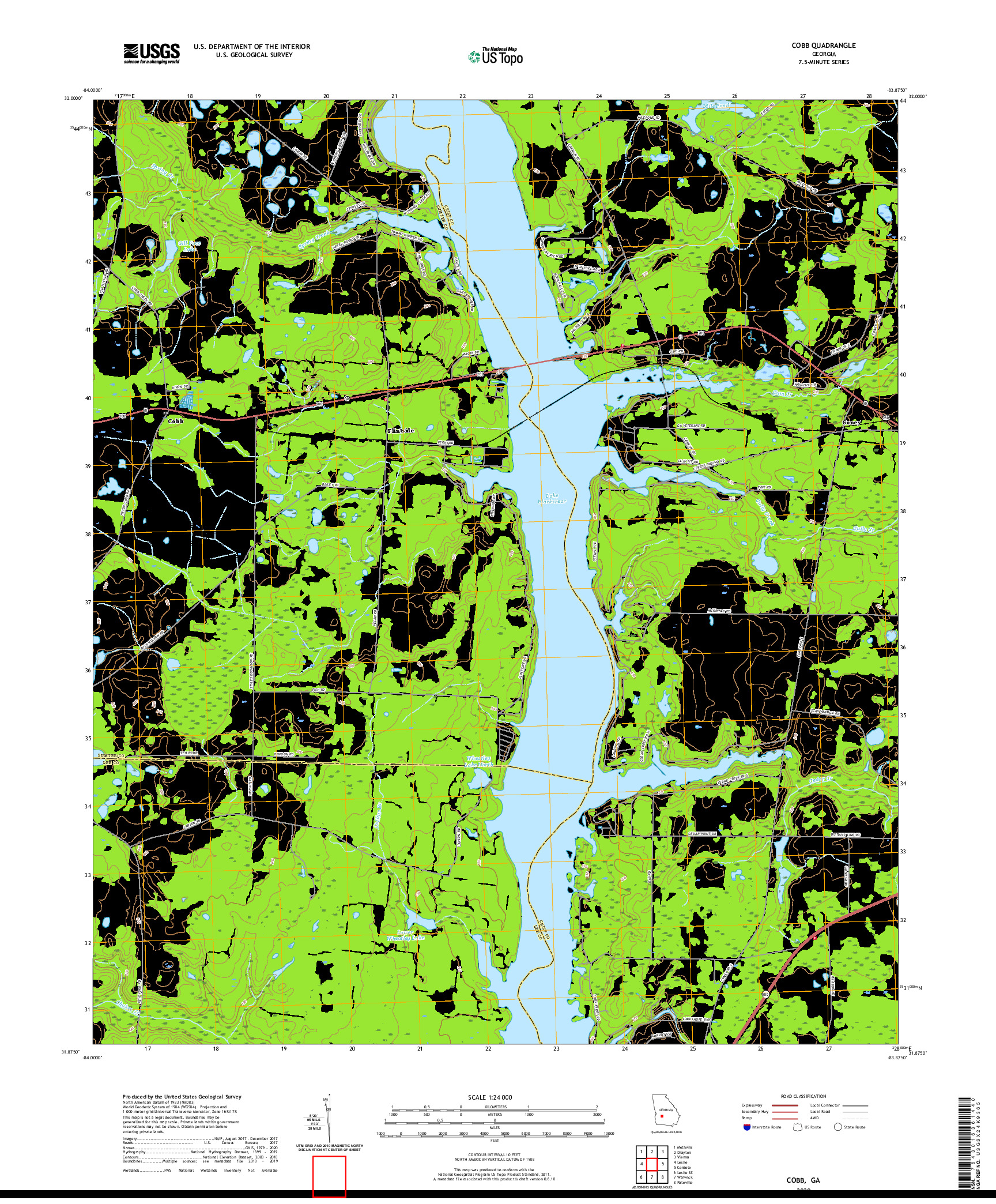 USGS US TOPO 7.5-MINUTE MAP FOR COBB, GA 2020