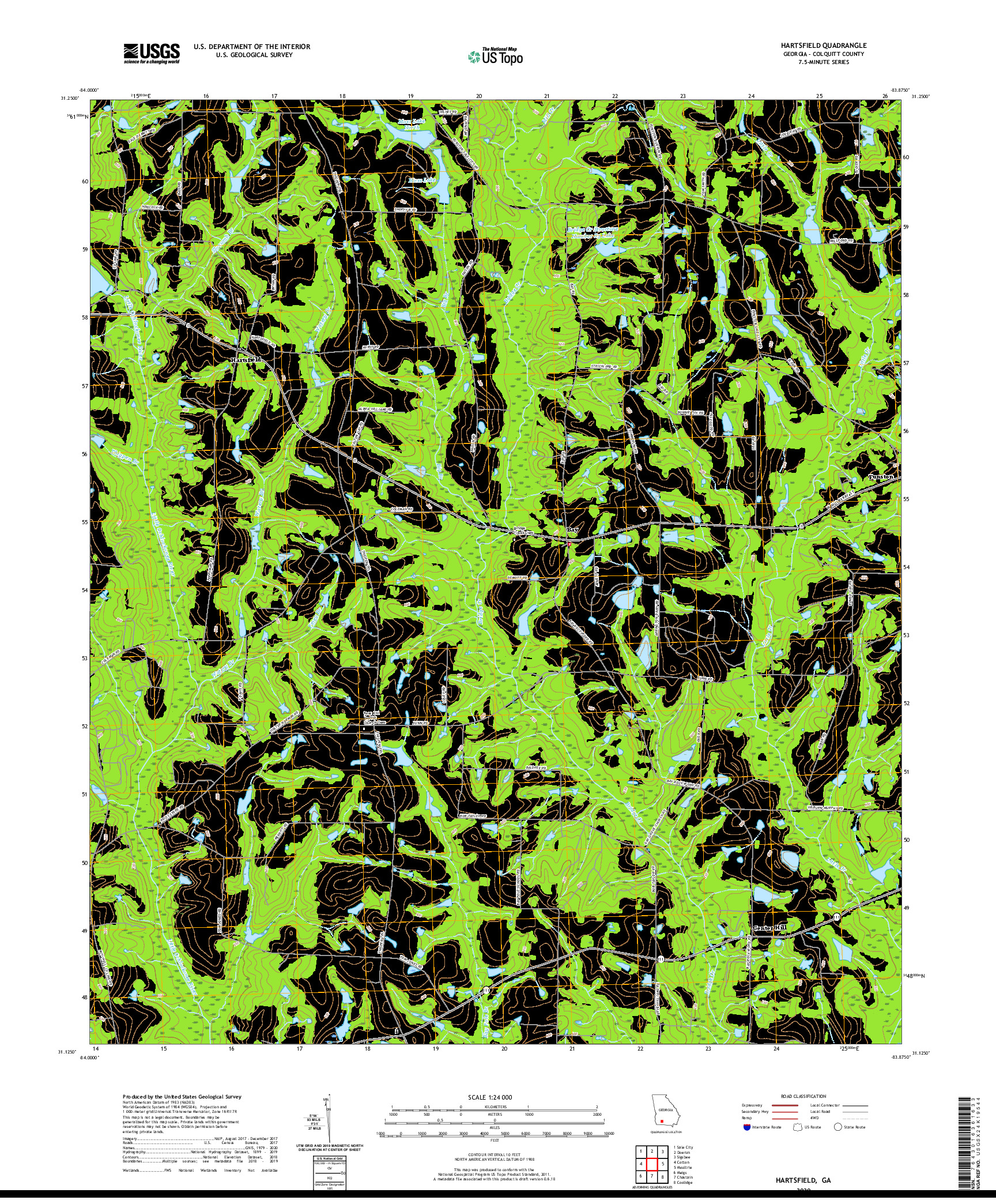 USGS US TOPO 7.5-MINUTE MAP FOR HARTSFIELD, GA 2020