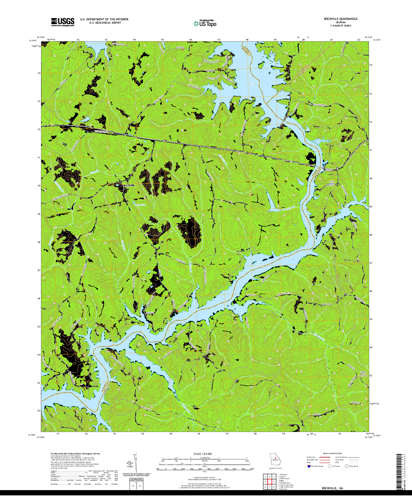 USGS US TOPO 7.5-MINUTE MAP FOR ROCKVILLE, GA 2020