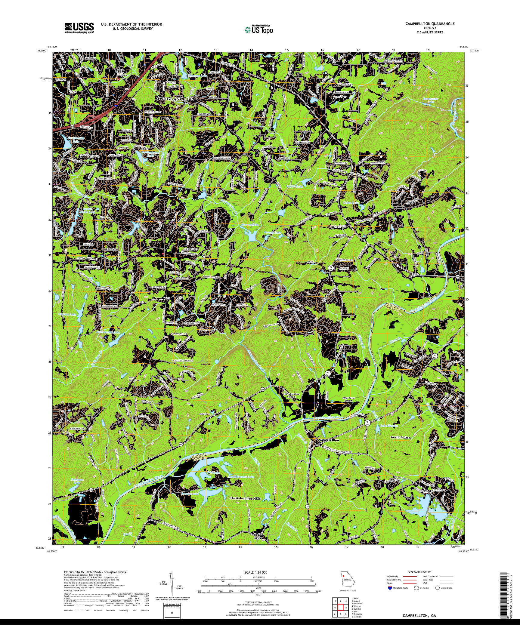 USGS US TOPO 7.5-MINUTE MAP FOR CAMPBELLTON, GA 2020