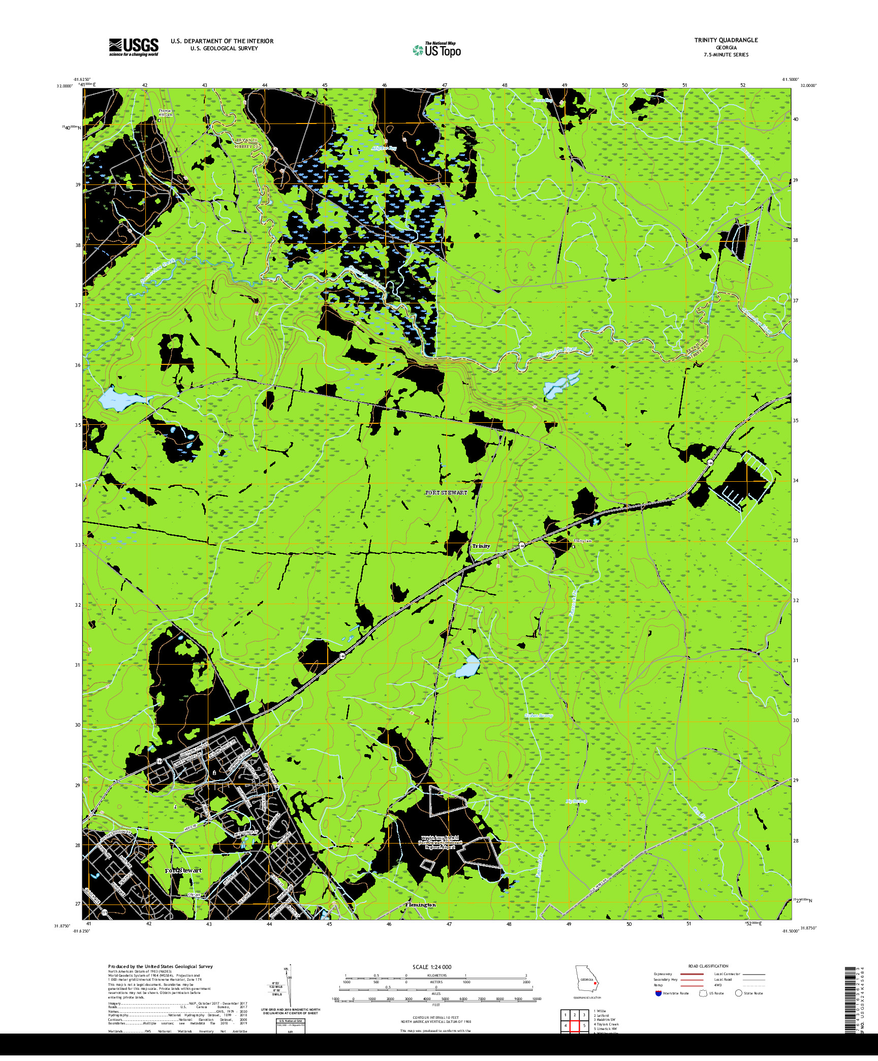 USGS US TOPO 7.5-MINUTE MAP FOR TRINITY, GA 2020