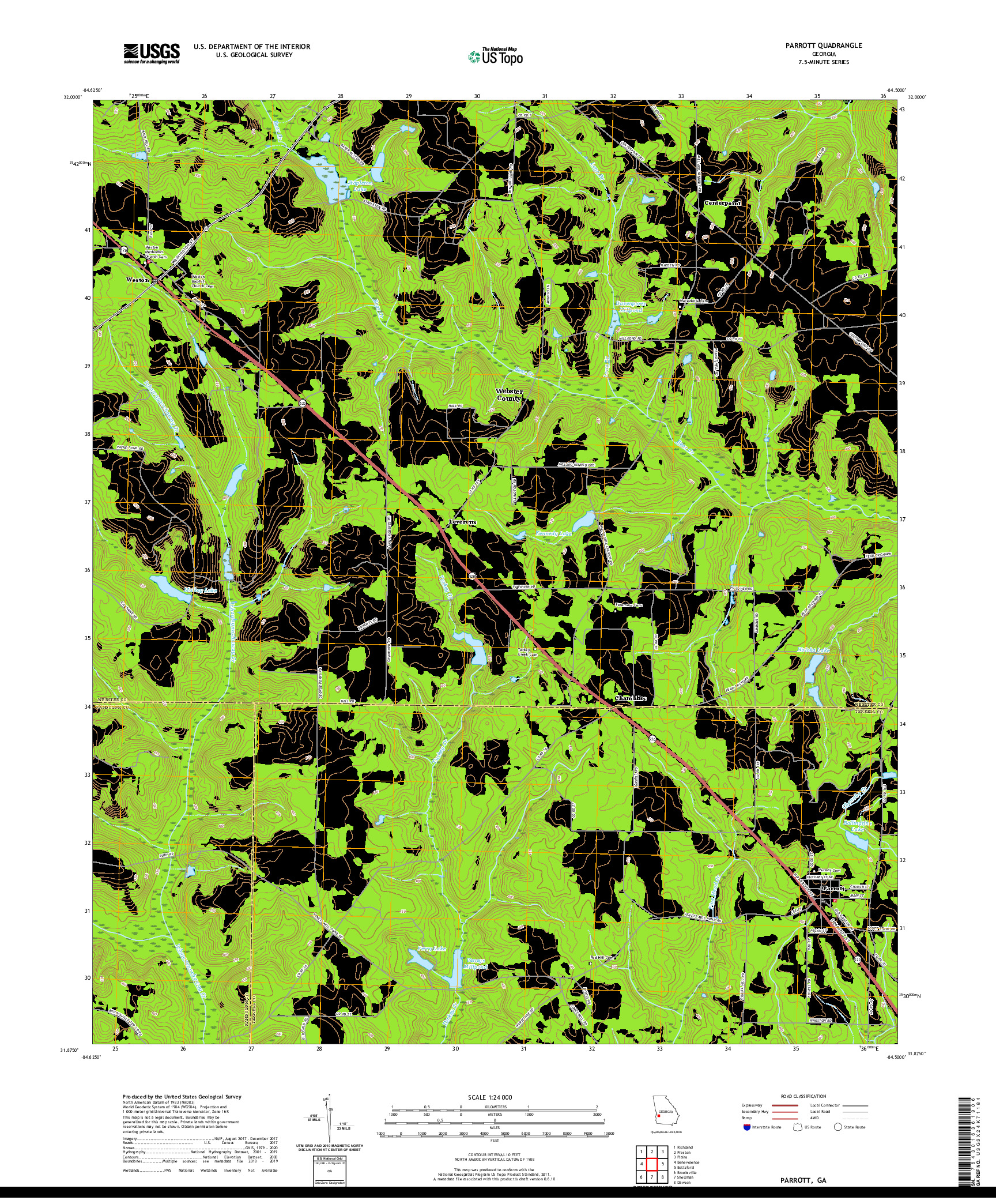 USGS US TOPO 7.5-MINUTE MAP FOR PARROTT, GA 2020