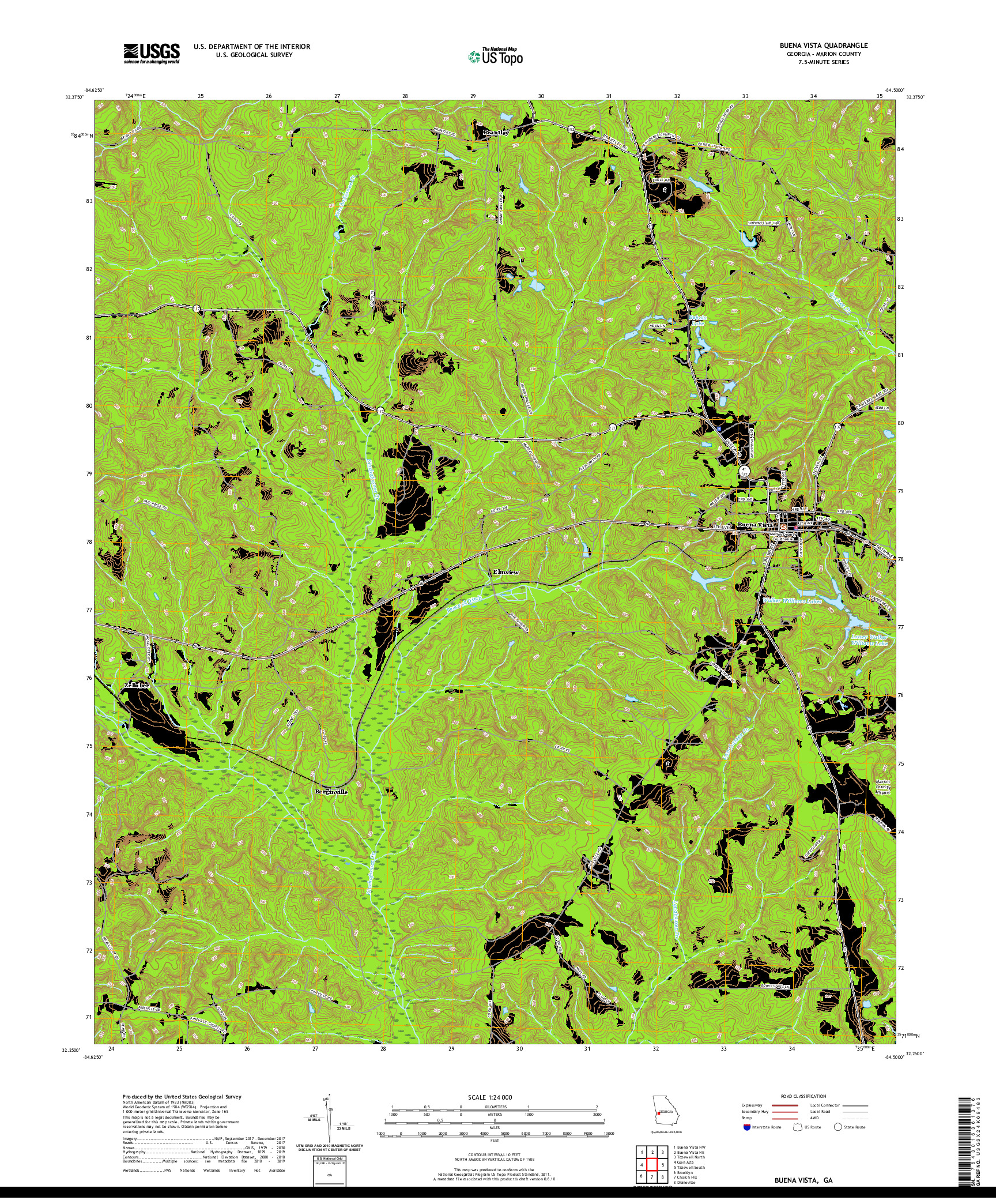 USGS US TOPO 7.5-MINUTE MAP FOR BUENA VISTA, GA 2020