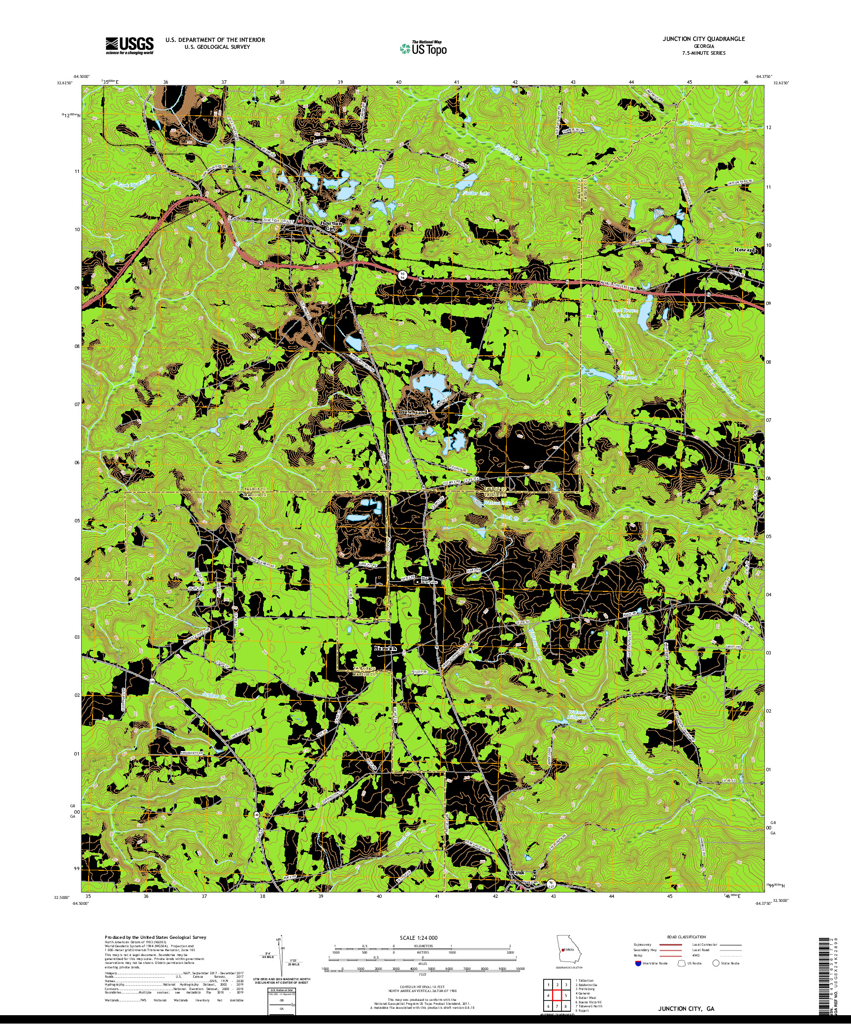 USGS US TOPO 7.5-MINUTE MAP FOR JUNCTION CITY, GA 2020