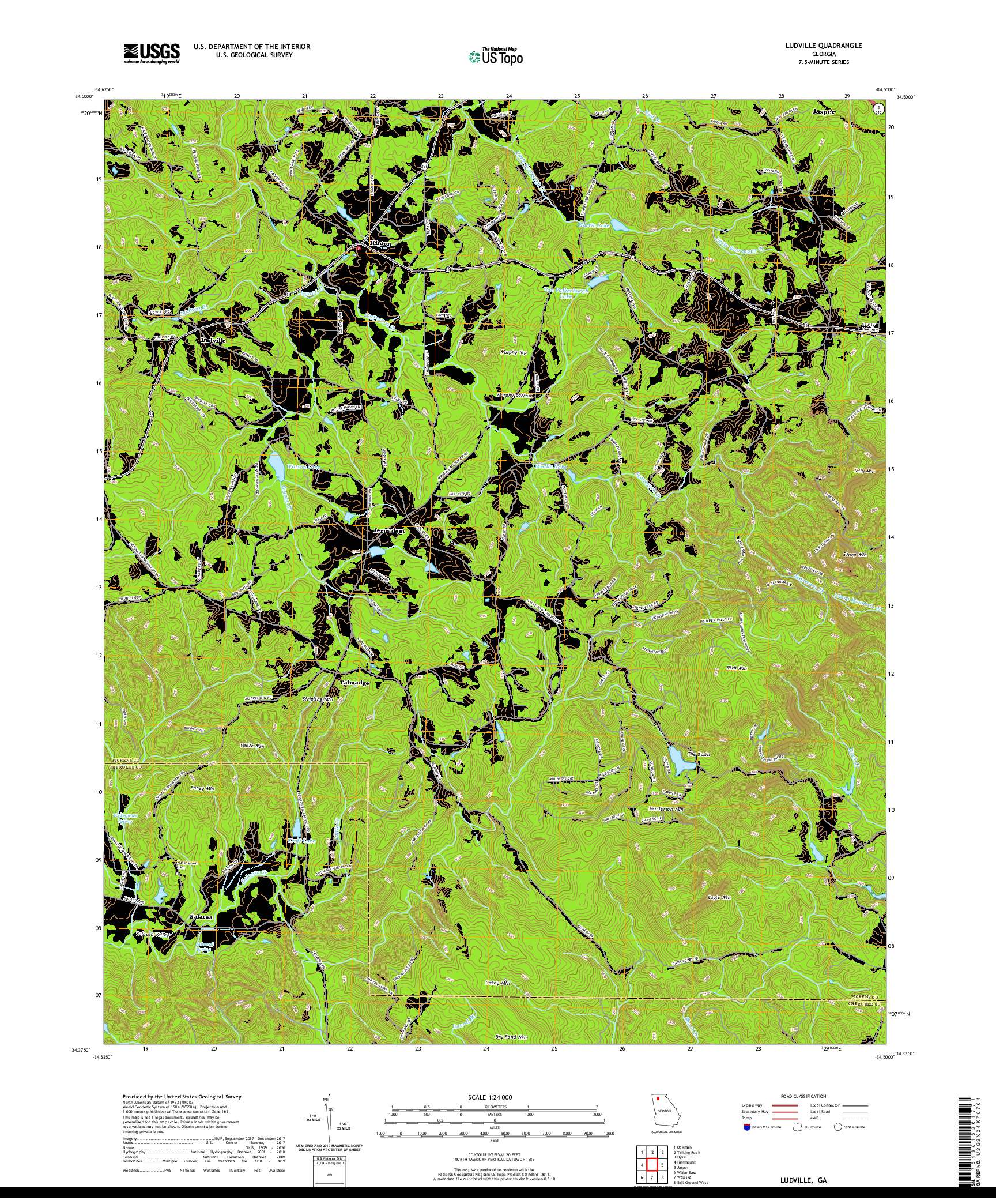 USGS US TOPO 7.5-MINUTE MAP FOR LUDVILLE, GA 2020