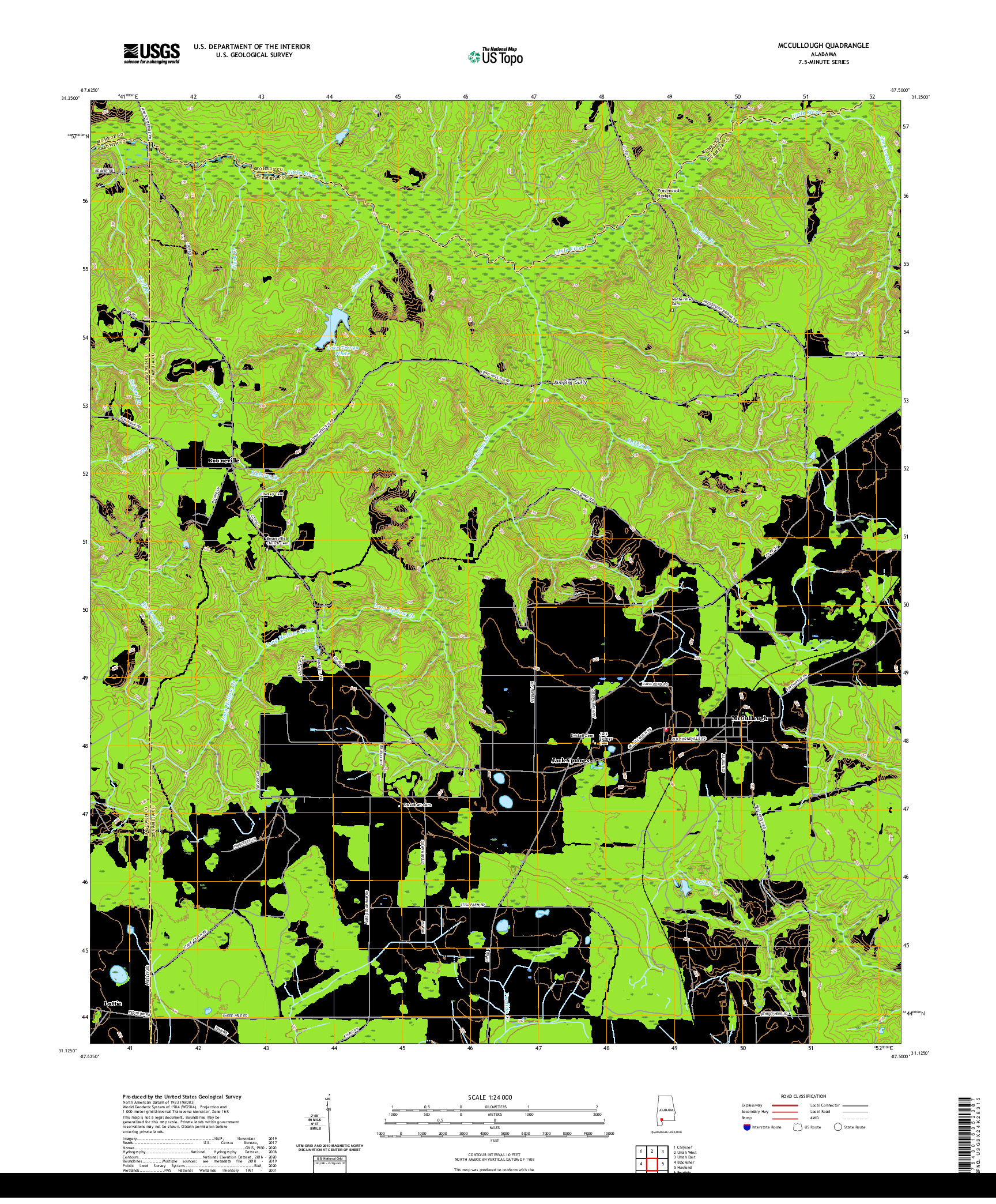 USGS US TOPO 7.5-MINUTE MAP FOR MCCULLOUGH, AL 2020