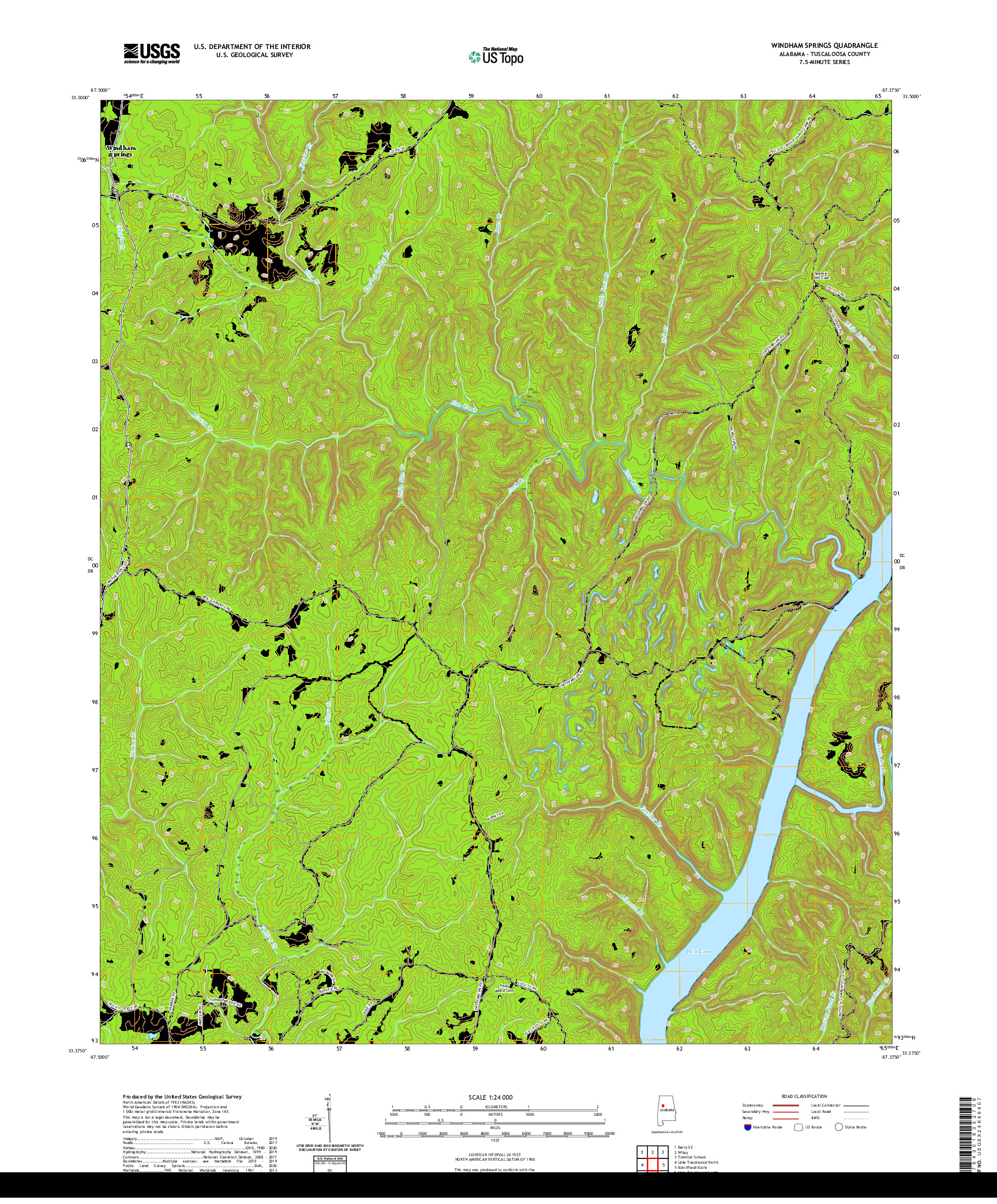 USGS US TOPO 7.5-MINUTE MAP FOR WINDHAM SPRINGS, AL 2020