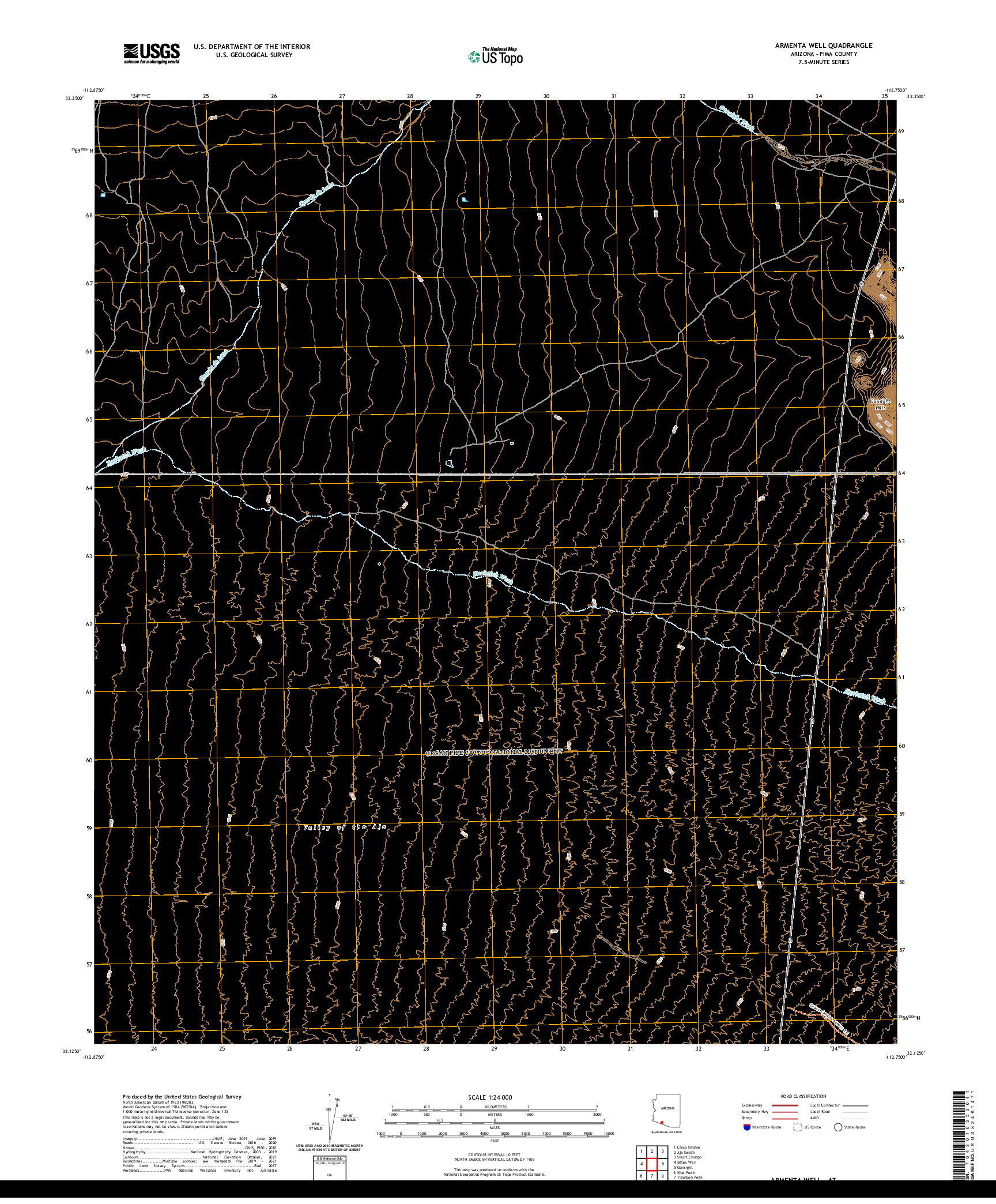 US TOPO 7.5-MINUTE MAP FOR ARMENTA WELL, AZ