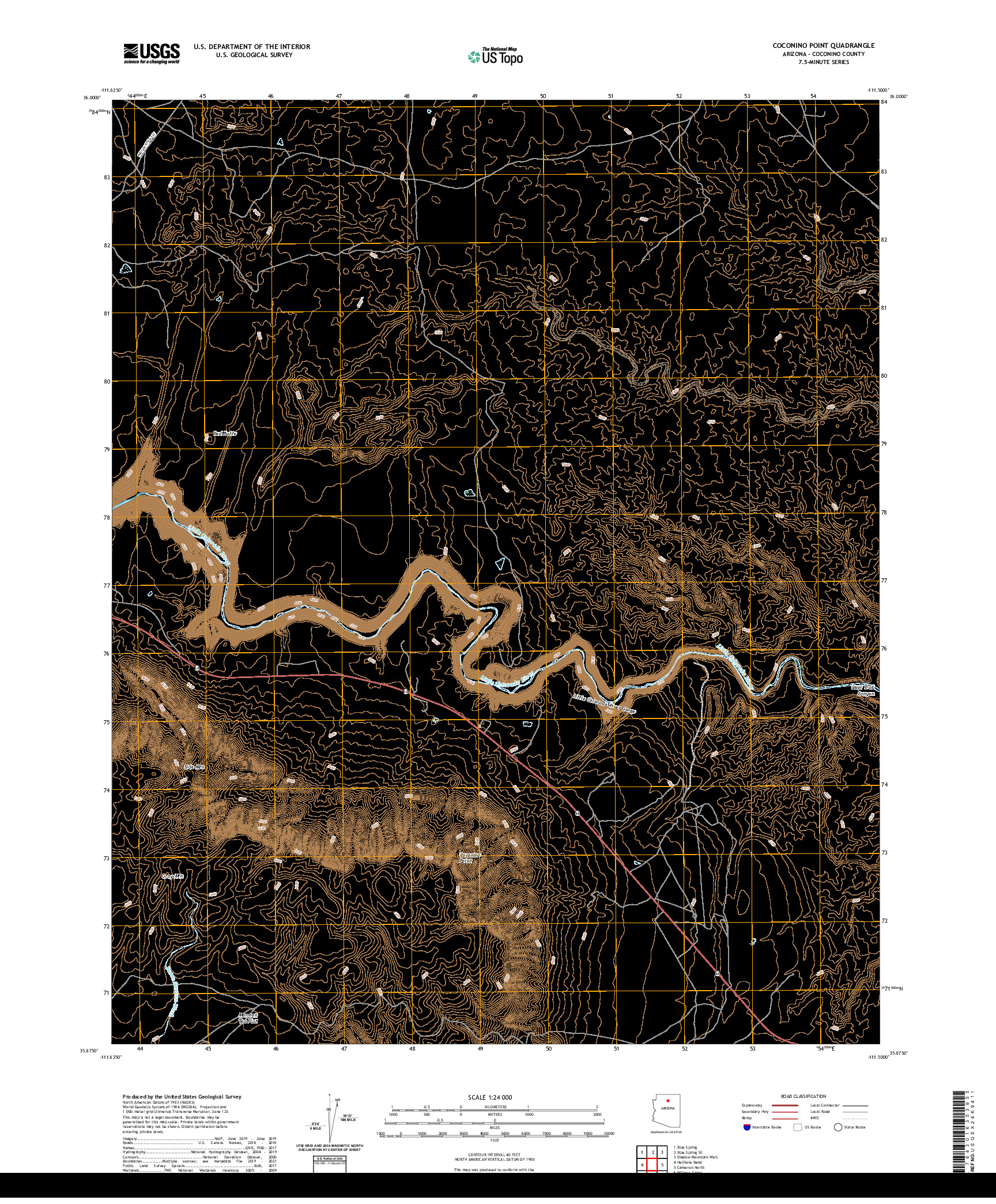 US TOPO 7.5-MINUTE MAP FOR COCONINO POINT, AZ