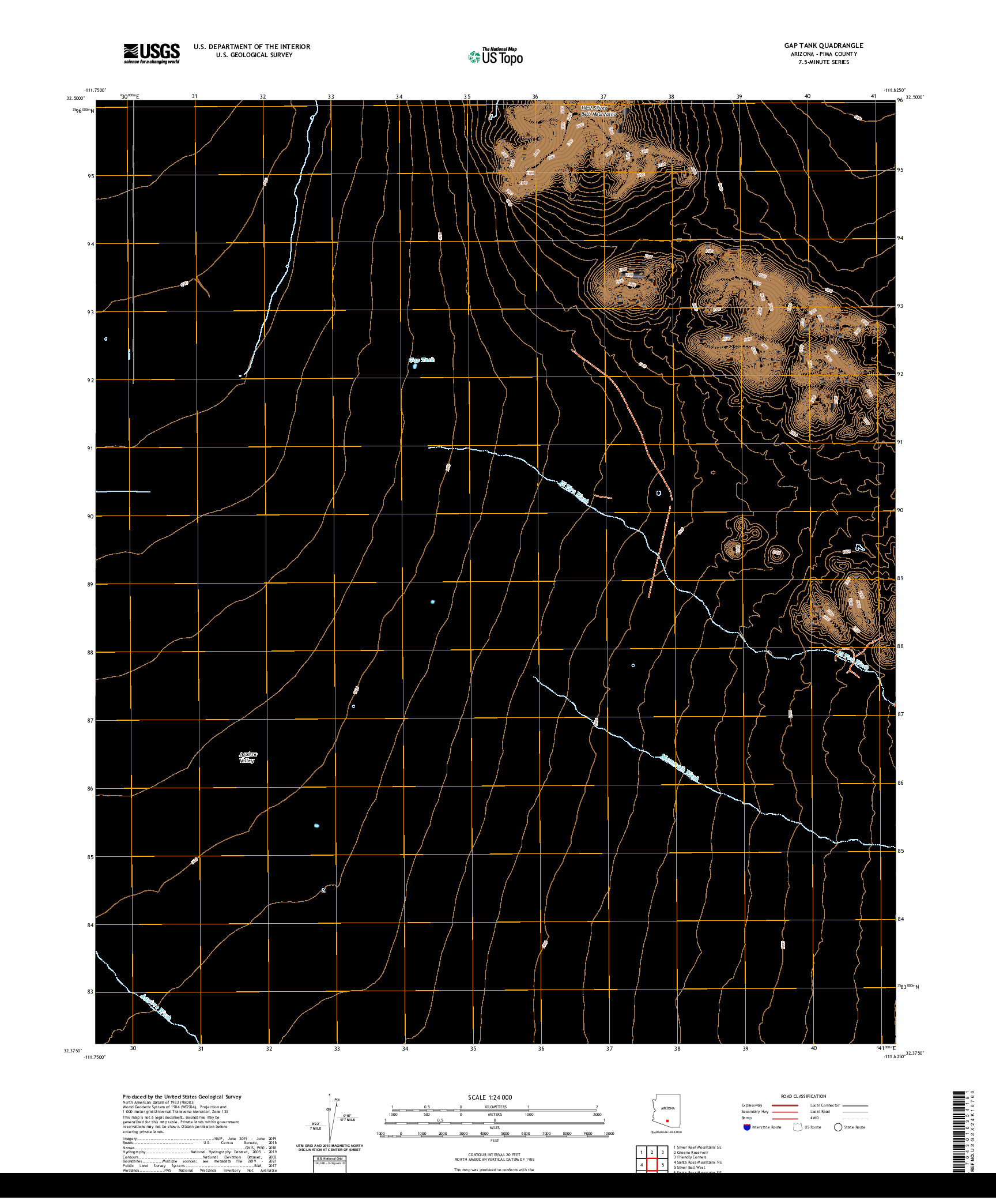 US TOPO 7.5-MINUTE MAP FOR GAP TANK, AZ