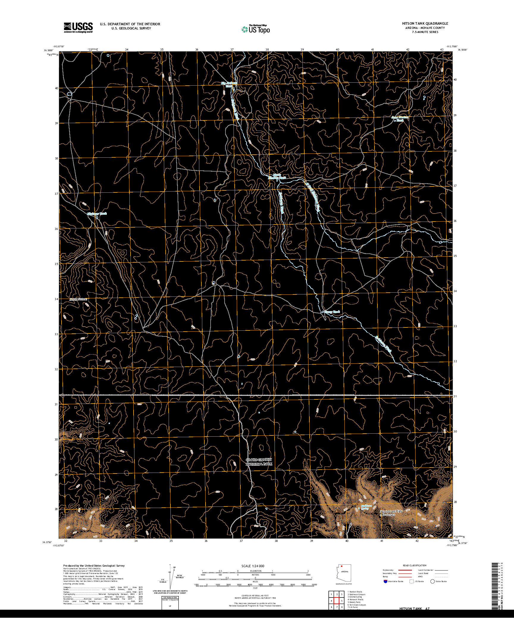 US TOPO 7.5-MINUTE MAP FOR HITSON TANK, AZ