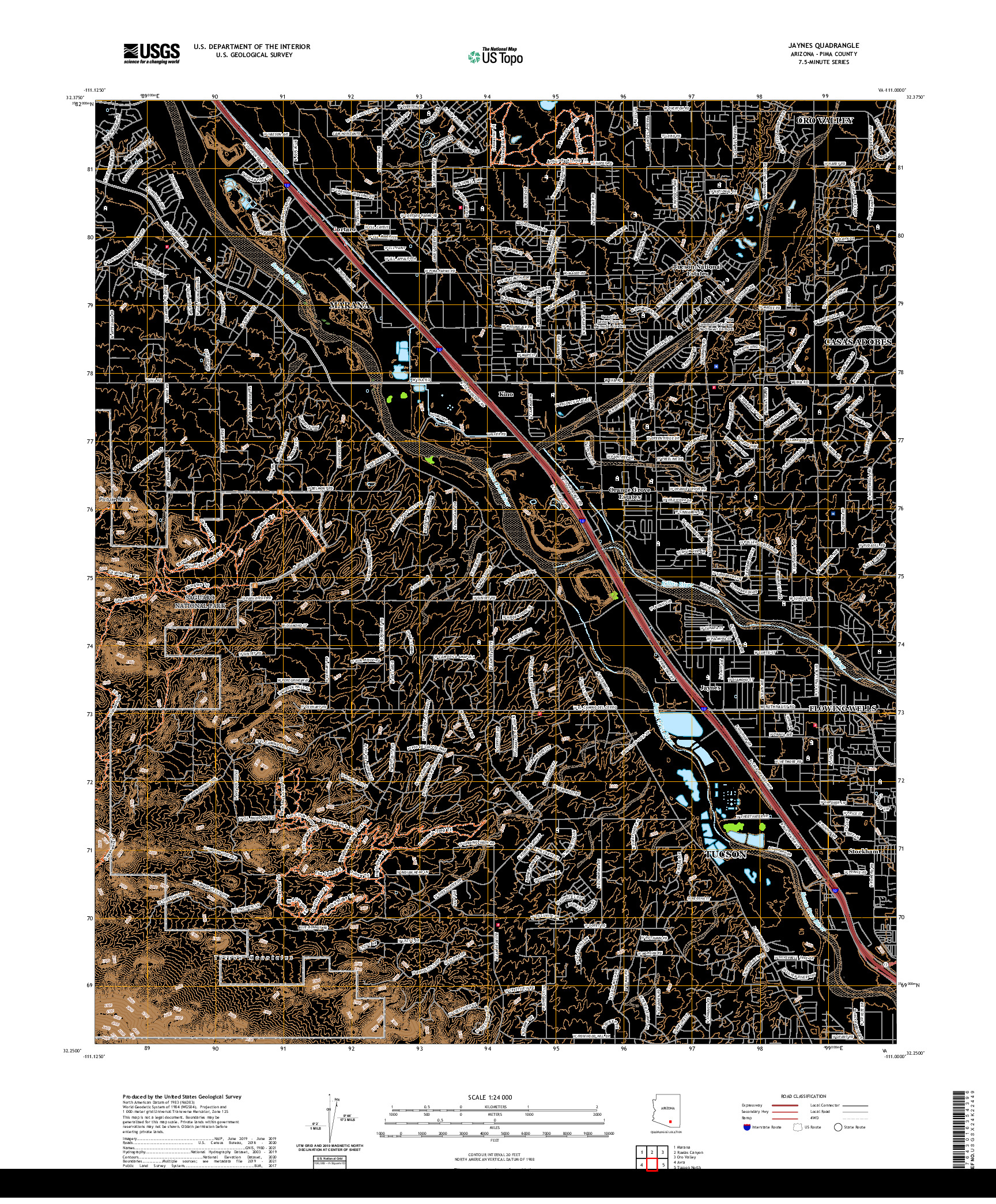 US TOPO 7.5-MINUTE MAP FOR JAYNES, AZ