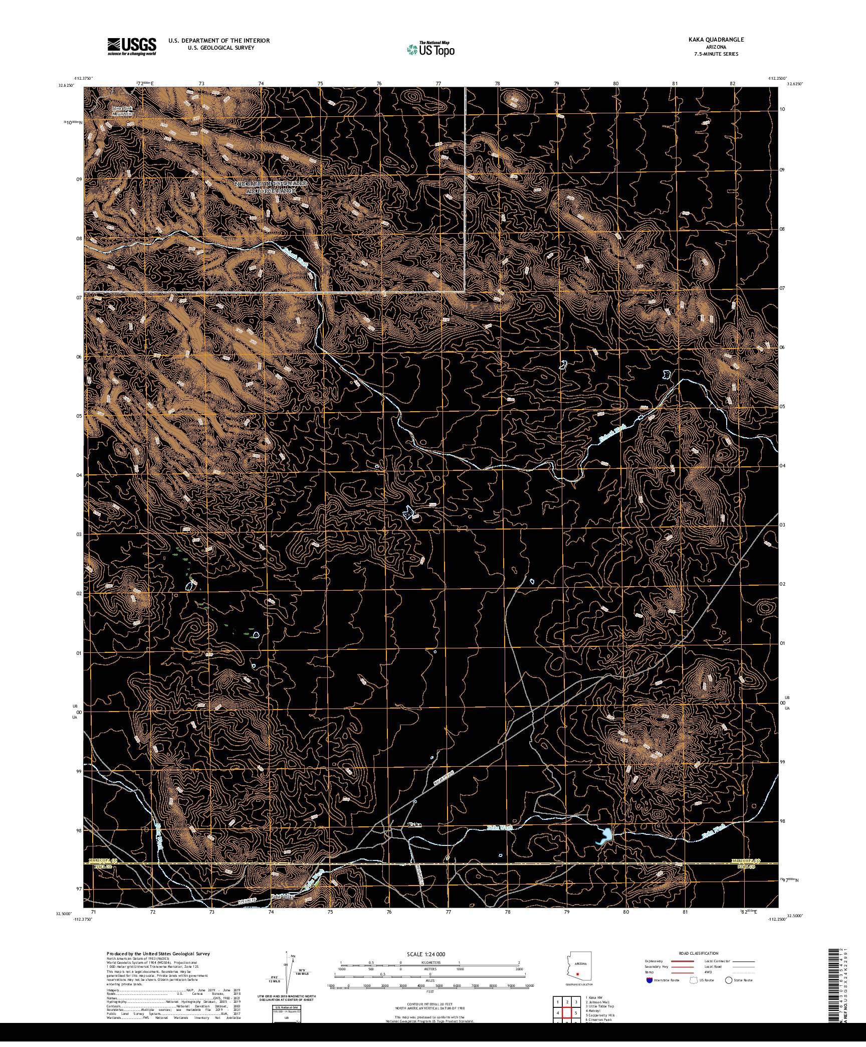 US TOPO 7.5-MINUTE MAP FOR KAKA, AZ