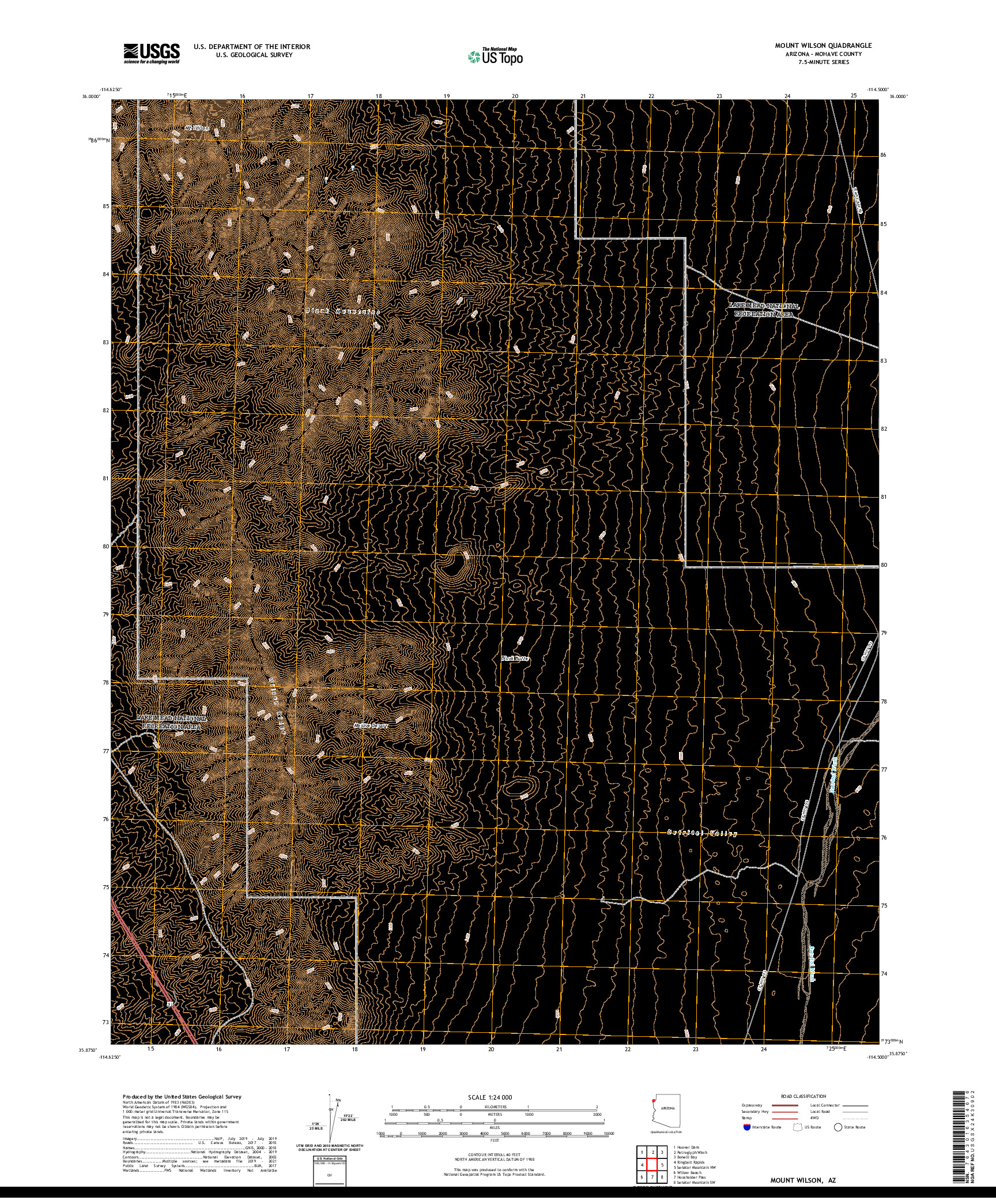 US TOPO 7.5-MINUTE MAP FOR MOUNT WILSON, AZ