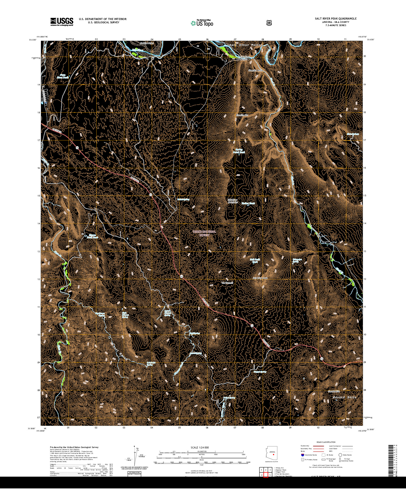 US TOPO 7.5-MINUTE MAP FOR SALT RIVER PEAK, AZ
