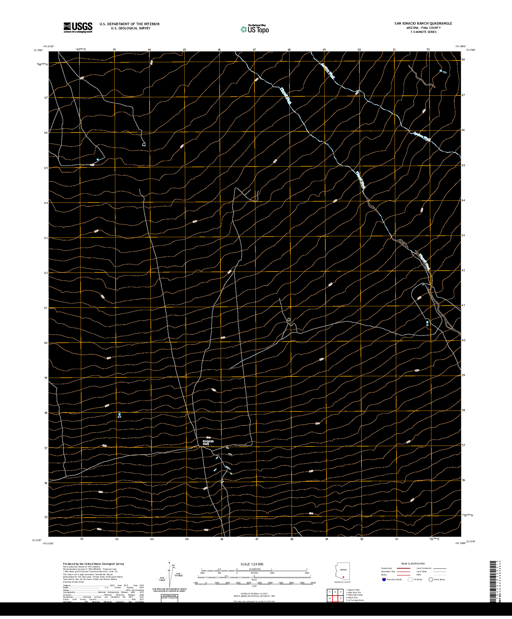 US TOPO 7.5-MINUTE MAP FOR SAN IGNACIO RANCH, AZ