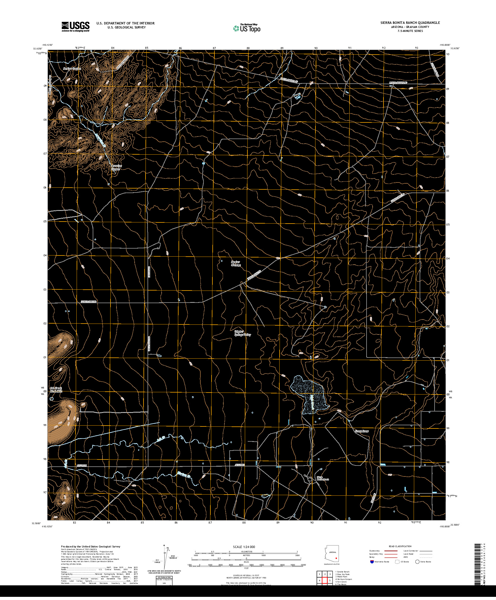 US TOPO 7.5-MINUTE MAP FOR SIERRA BONITA RANCH, AZ