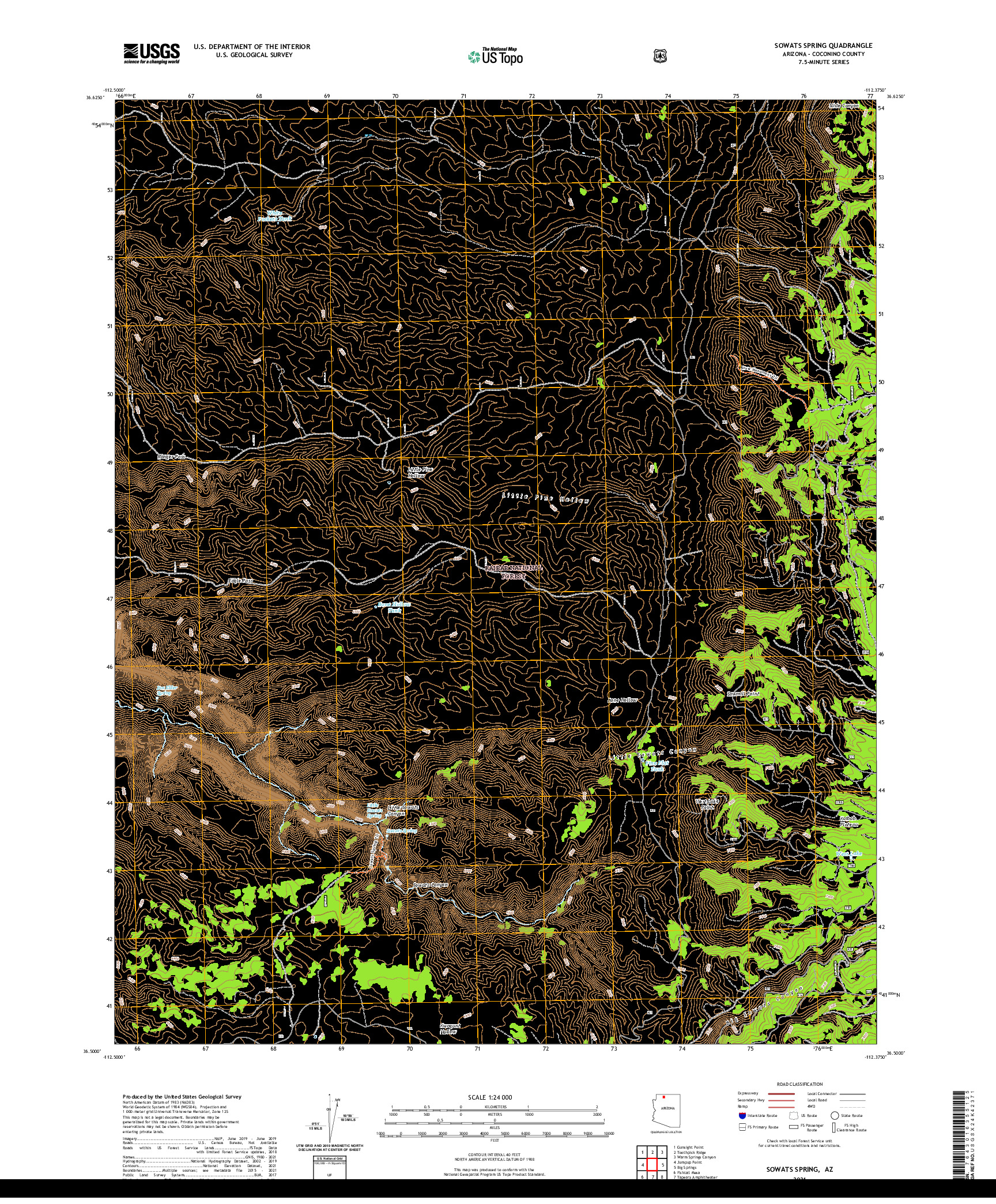 US TOPO 7.5-MINUTE MAP FOR SOWATS SPRING, AZ