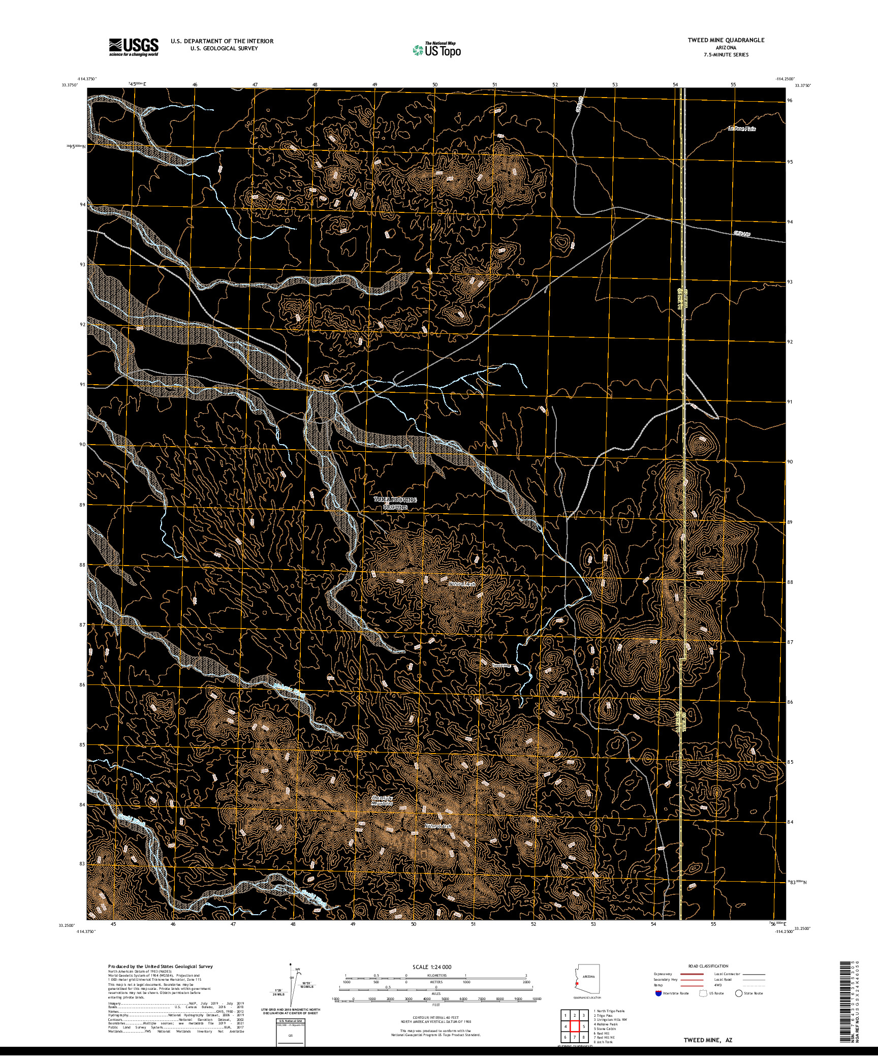 USGS US TOPO 7.5-MINUTE MAP FOR TWEED MINE, AZ 2021